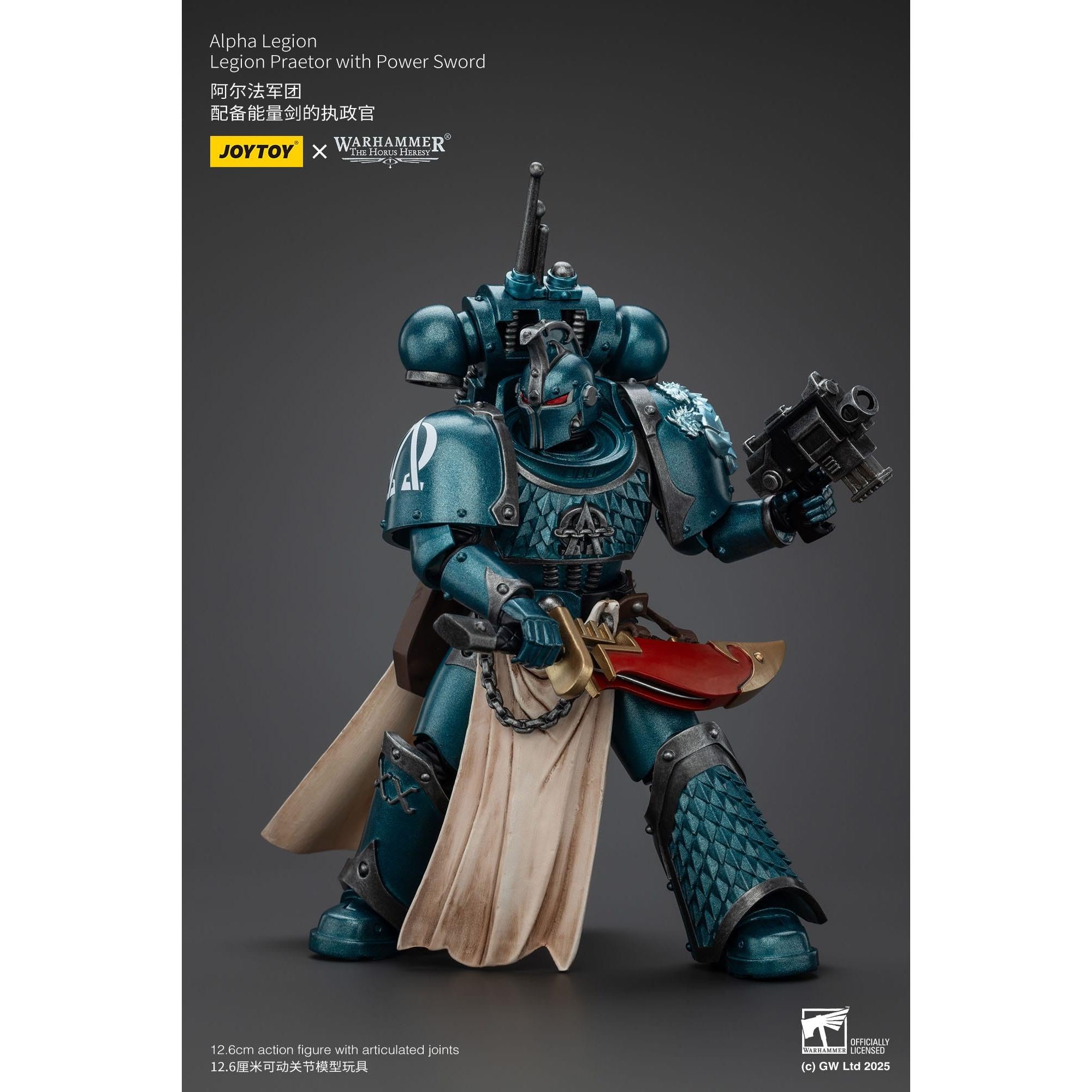 Warhammer 40k: Alpha Legion Praetor with Power Sword (The Horus Heresy)-Actionfiguren-JoyToy-Mighty Underground