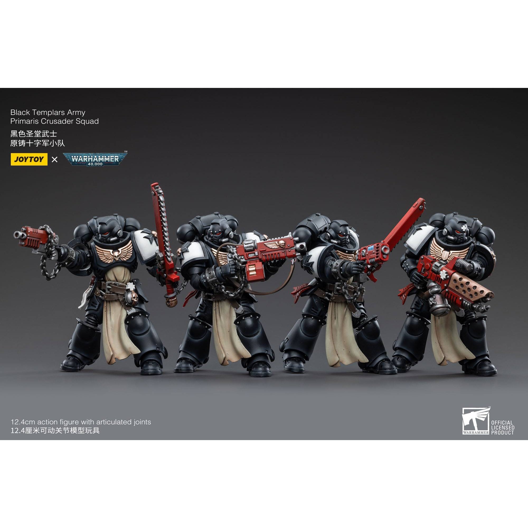 Warhammer 40k: Black Templars Army Primaris Crusader Squad - 4-Pack - 12 cm-Actionfiguren-JoyToy-Mighty Underground