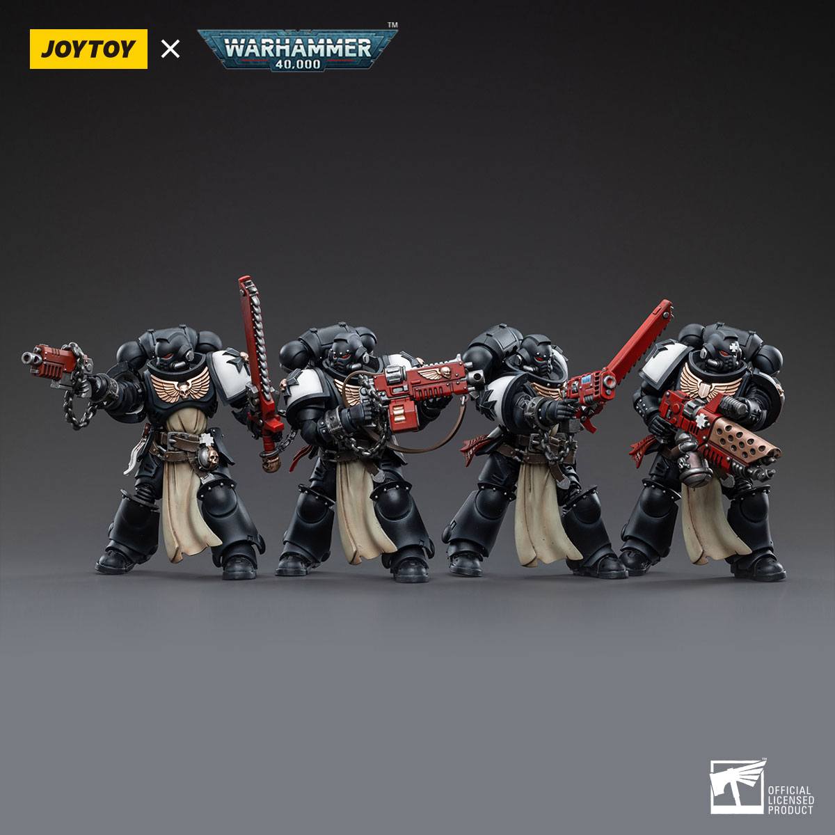 Warhammer 40k: Black Templars Army Primaris Crusader Squad - 4-Pack - 12 cm-Actionfiguren-JoyToy-Mighty Underground