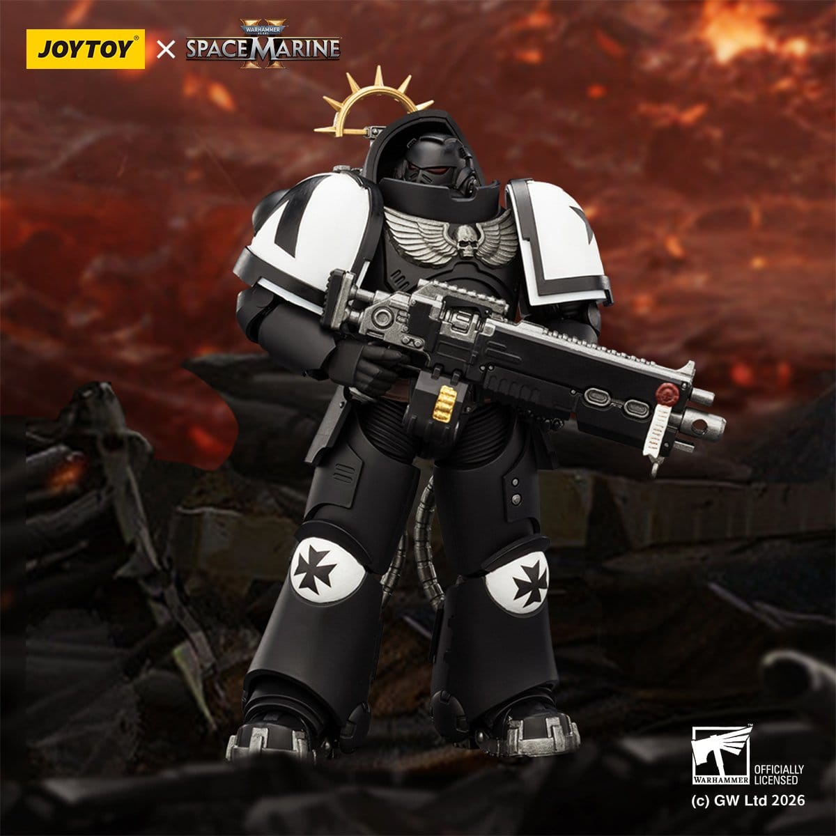 Warhammer 40k: Black Templars Heavy Intercessor (Game Edition, Spacemarine 2)-Actionfiguren-JoyToy-Mighty Underground