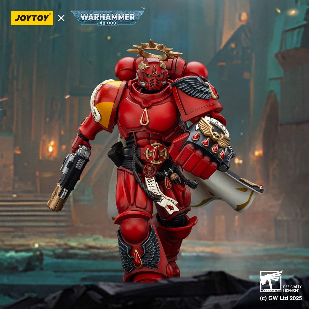 Warhammer 40k: Blood Angels Combat Patrol Captain with Inferno Pistol & Power Fist-Actionfiguren-JoyToy-Mighty Underground