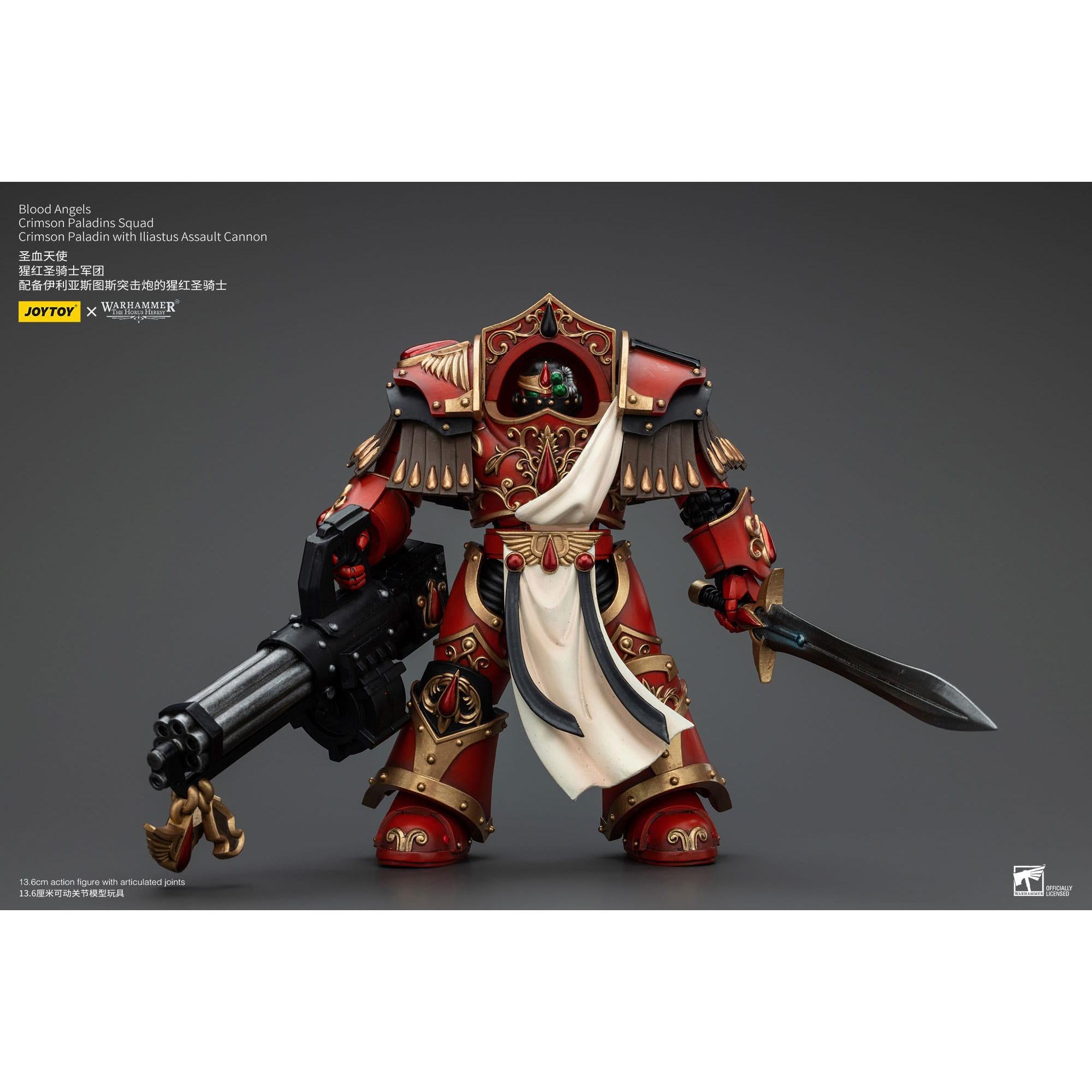 Warhammer 40k: Blood Angels Crimson Paladins Squad Crimson Paladin with Iliastus Assault Cannon (The Horus Heresy)-Actionfiguren-JoyToy-Mighty Underground