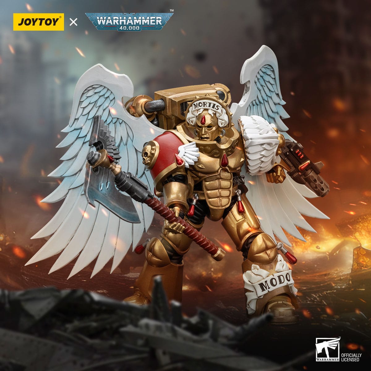 Warhammer 40k: Blood Angels Sanguinary Guard with Encarmine Axe and Inferno Pistol-Actionfiguren-JoyToy-Mighty Underground