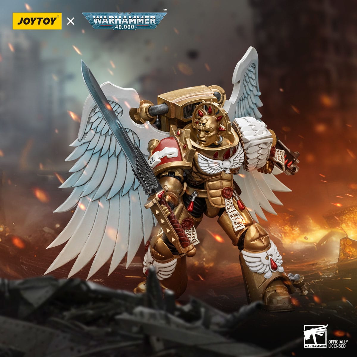 Warhammer 40k: Blood Angels Sanguinary Guard with Encarmine Sword 1-Actionfiguren-JoyToy-Mighty Underground