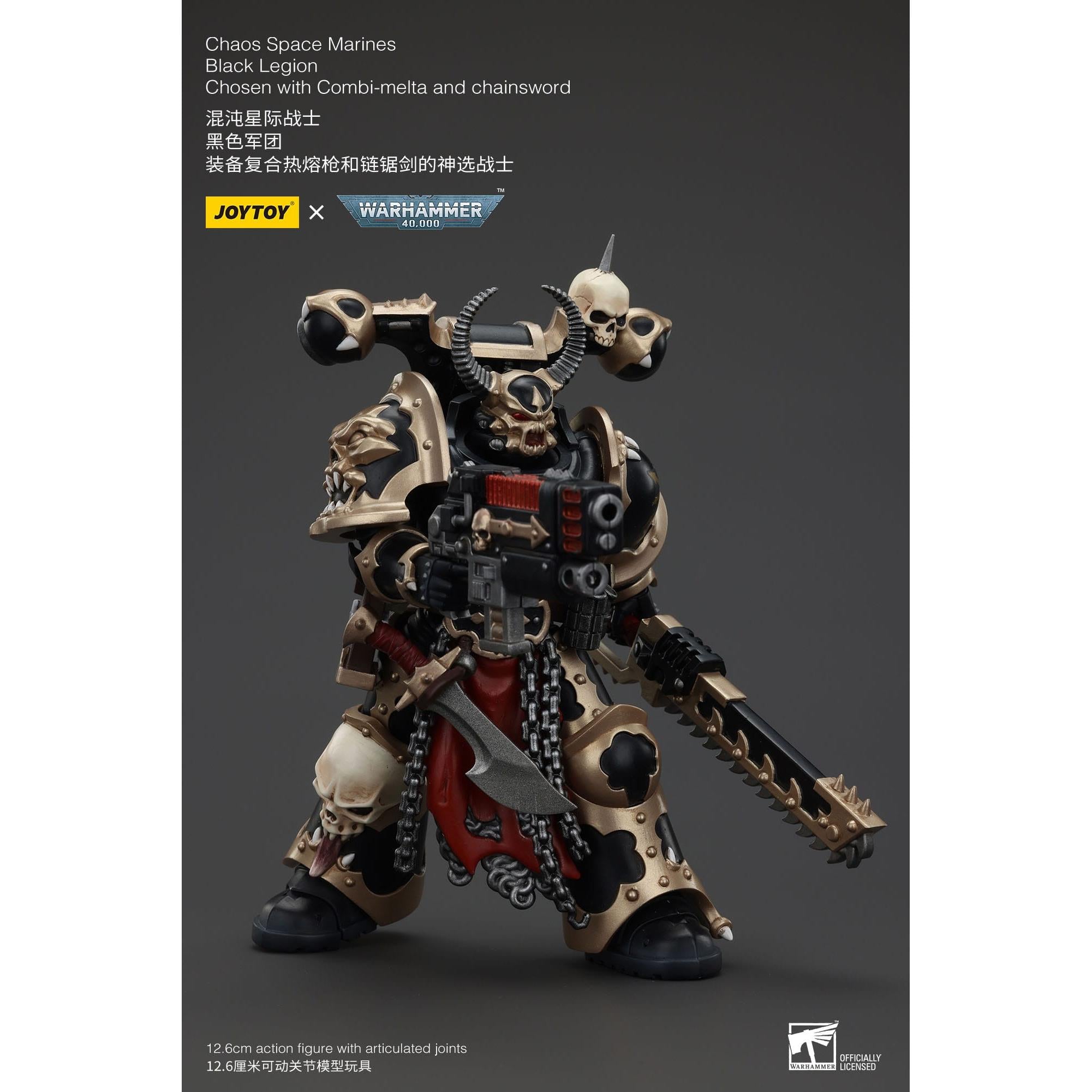 Warhammer 40k: Chaos Space Marines Black Legion Chosen with Combi-Melta and Chainsword-Actionfiguren-JoyToy-Mighty Underground