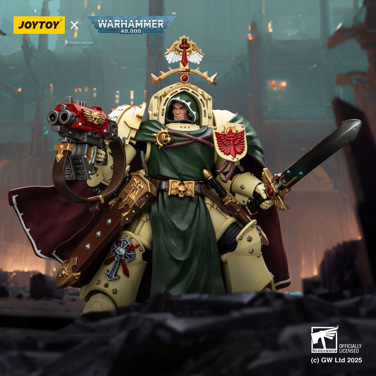 Warhammer 40k: Dark Angels Belial Grand Master of The Deathwing With the Sword of Silence and Storm Bolter-Actionfiguren-JoyToy-Mighty Underground
