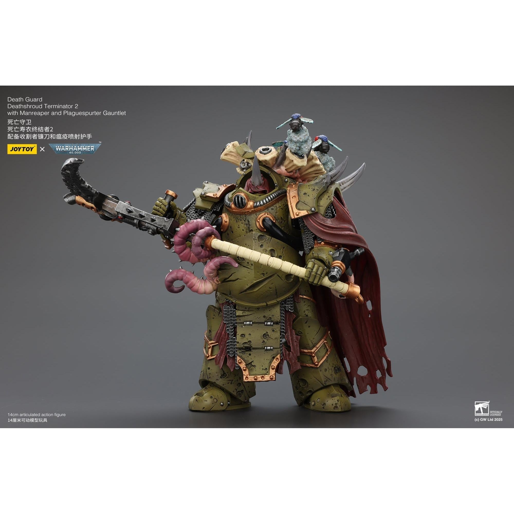 Warhammer 40k: Death Guard - Deathshroud Terminator 2 with Manreaper and Plaguespurter Gauntlet-Actionfiguren-JoyToy-Mighty Underground