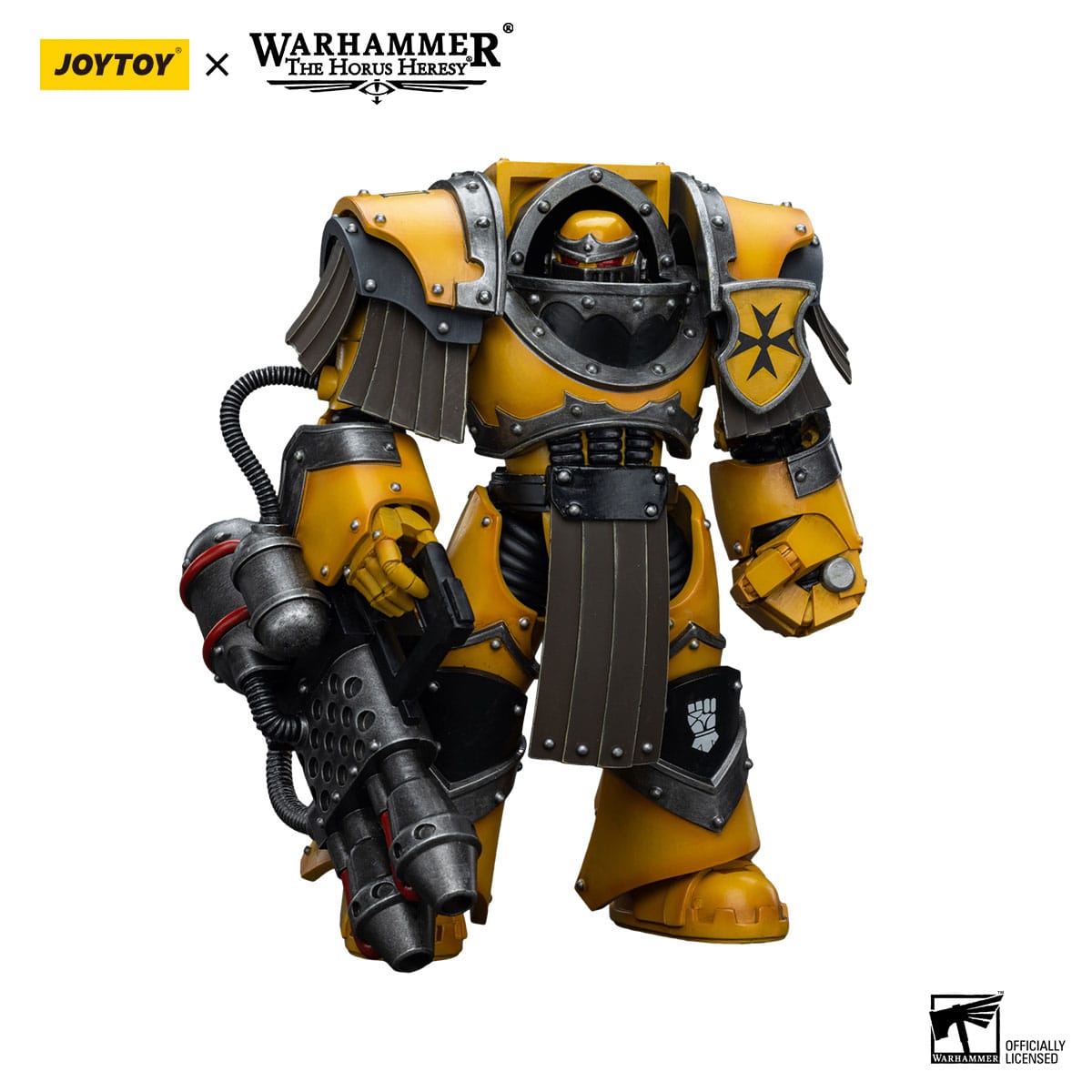 Warhammer 40k: Imperial Fists Legion Cataphractii Terminator Squad Legion Cataphractii with Heavy Flamer - 12 cm (The Horus Heresy)-Actionfiguren-JoyToy-Mighty Underground