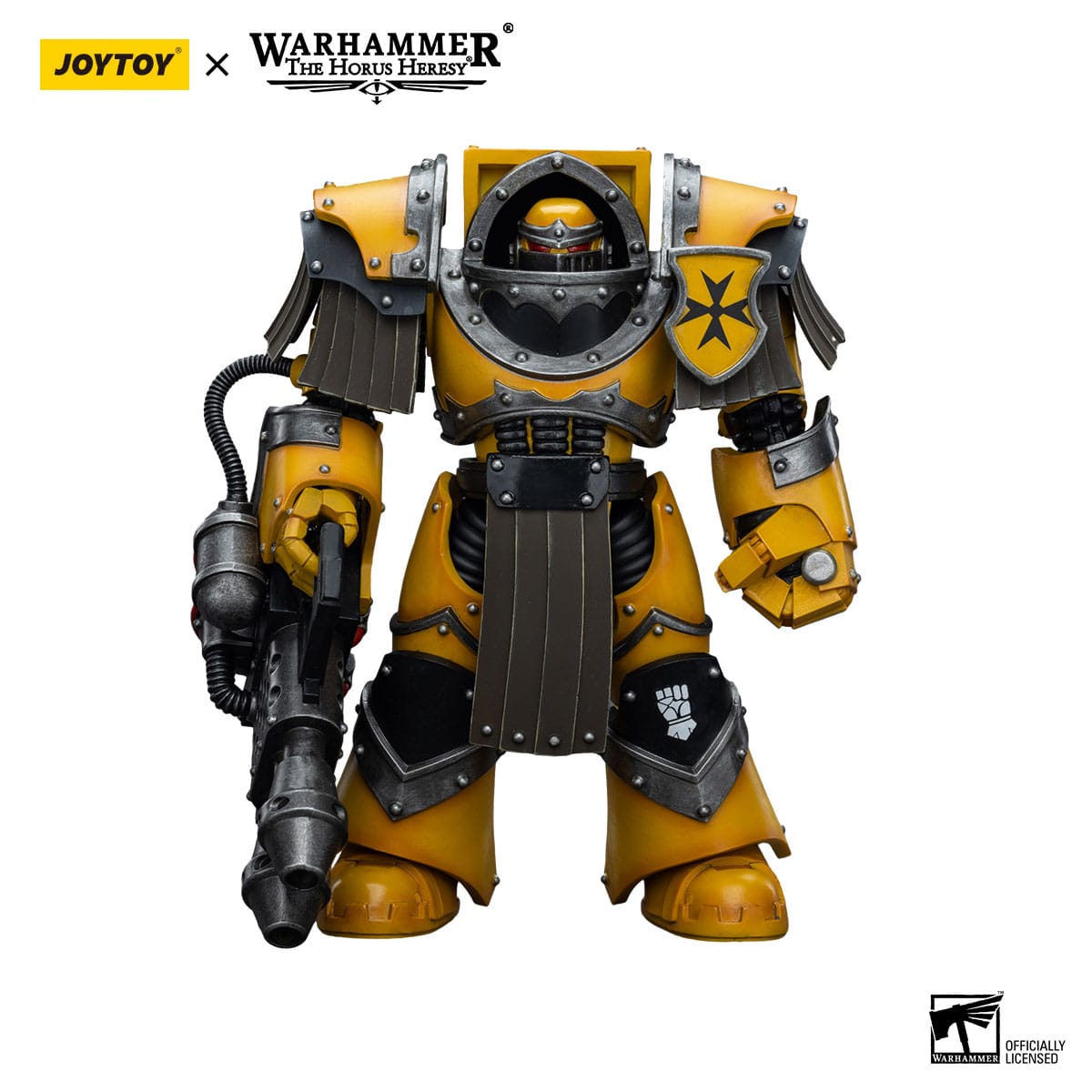 Warhammer 40k: Imperial Fists Legion Cataphractii Terminator Squad Legion Cataphractii with Heavy Flamer - 12 cm (The Horus Heresy)-Actionfiguren-JoyToy-Mighty Underground