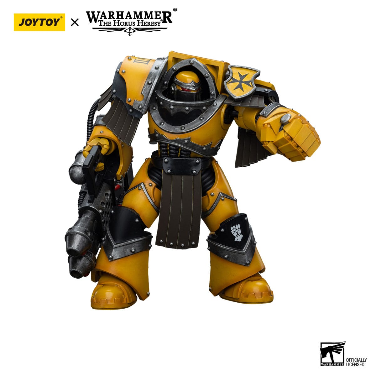 Warhammer 40k: Imperial Fists Legion Cataphractii Terminator Squad Legion Cataphractii with Heavy Flamer - 12 cm (The Horus Heresy)-Actionfiguren-JoyToy-Mighty Underground