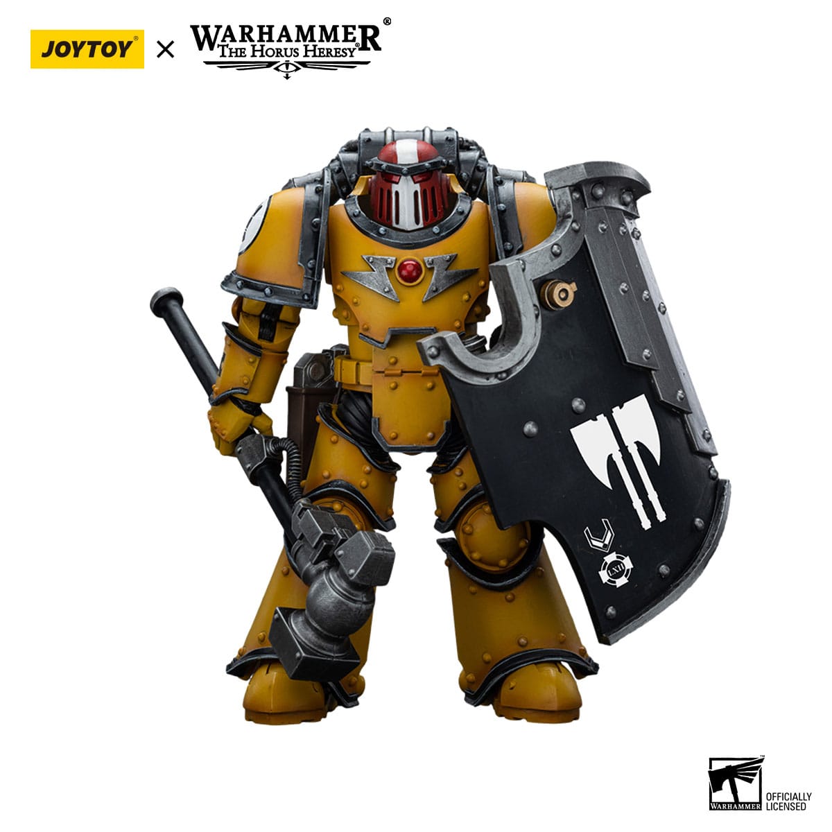 Warhammer 40k: Imperial Fists Legion MkIII Breacher Squad Sergeant with Thunder Hammer - 12 cm (The Horus Heresy)-Actionfiguren-JoyToy-Mighty Underground