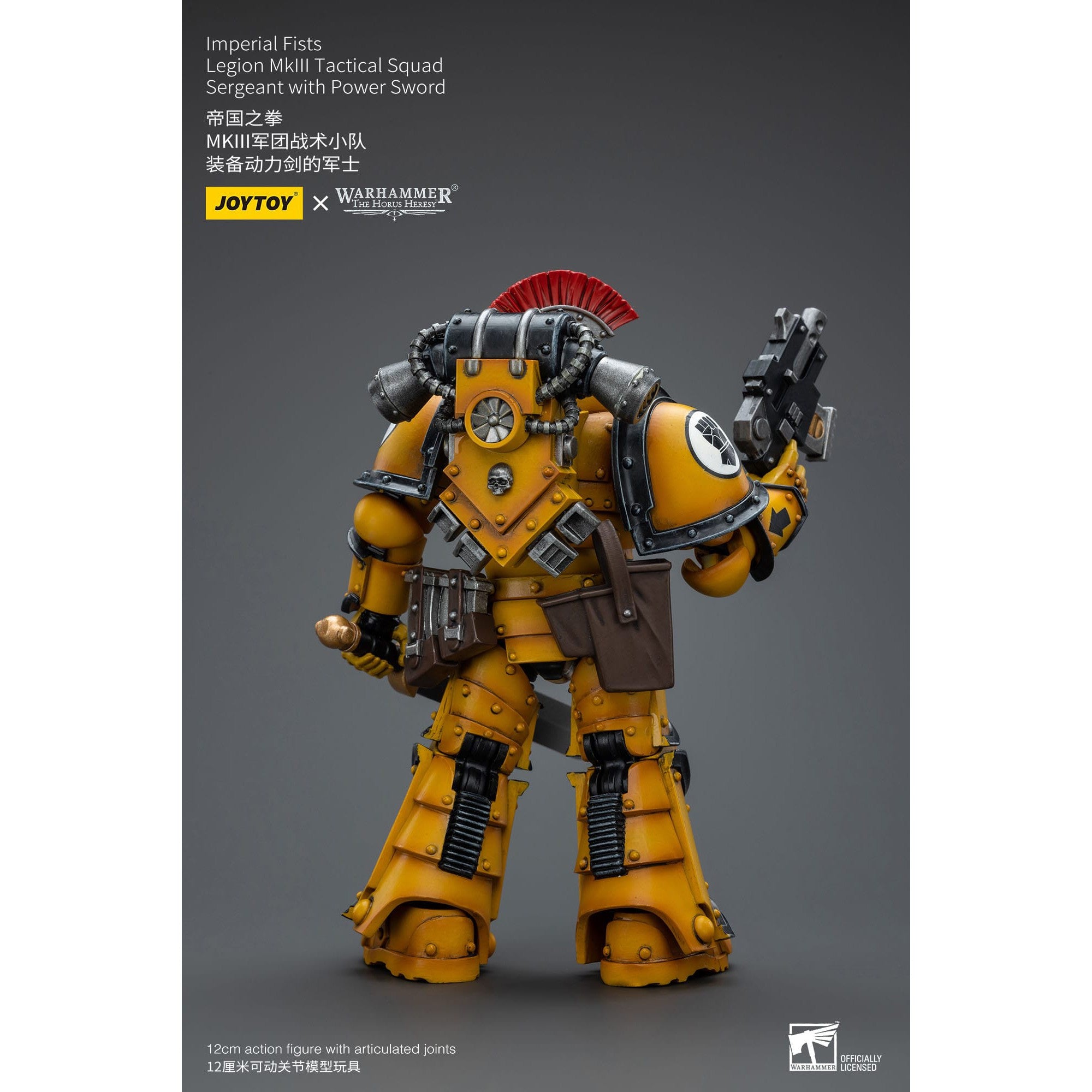 Warhammer 40k: Imperial Fists Legion MkIII Tactical Squad Sergeant with Power Sword - 12 cm (The Horus Heresy)-Actionfiguren-JoyToy-Mighty Underground