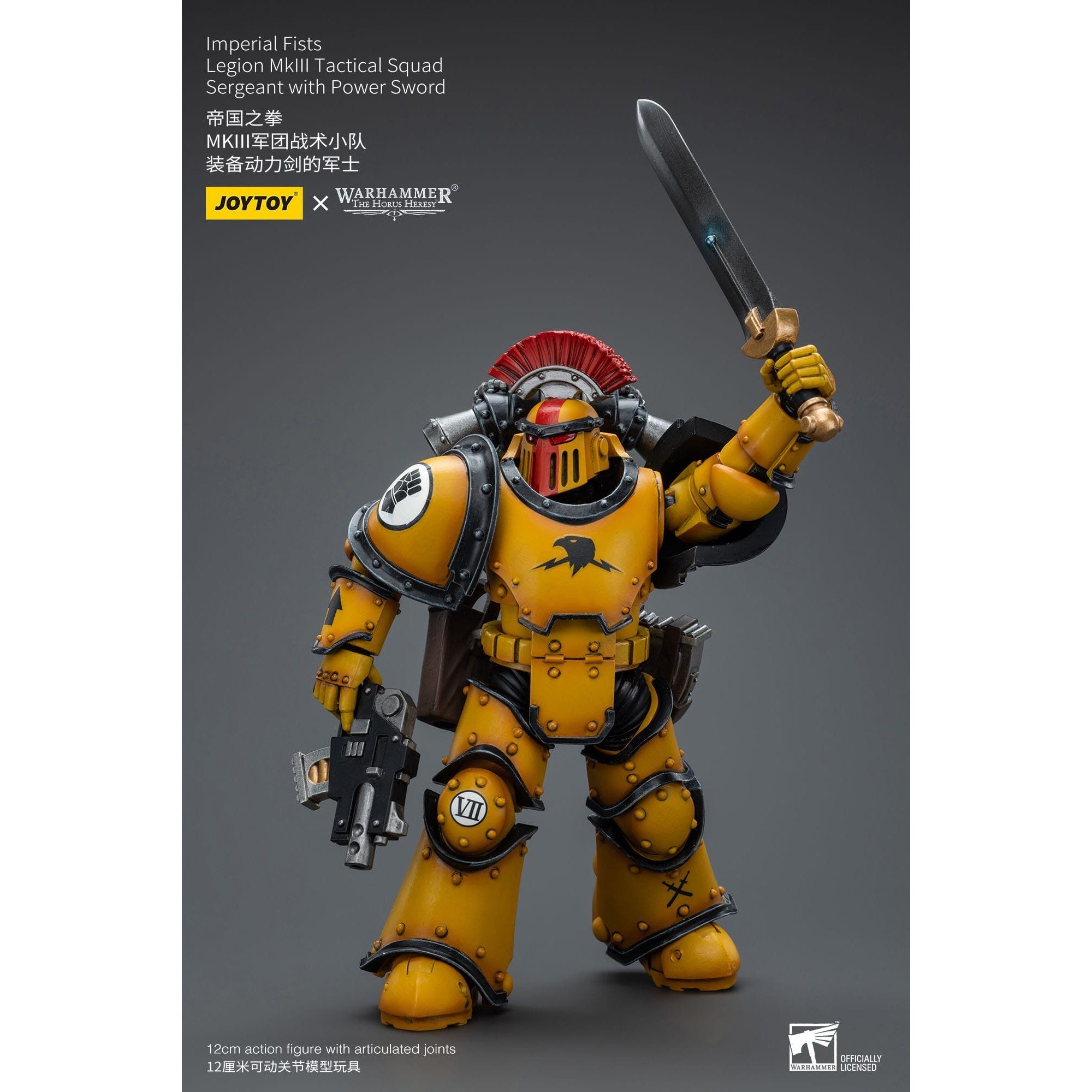 Warhammer 40k: Imperial Fists Legion MkIII Tactical Squad Sergeant with Power Sword - 12 cm (The Horus Heresy)-Actionfiguren-JoyToy-Mighty Underground