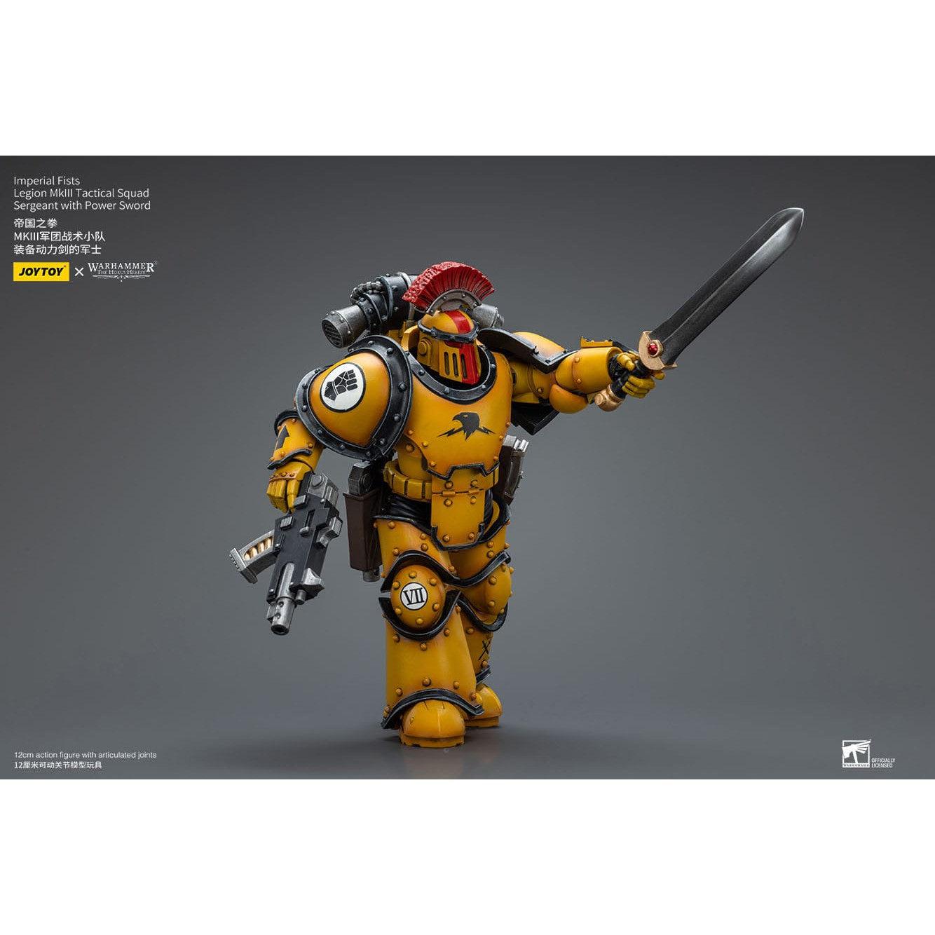 Warhammer 40k: Imperial Fists Legion MkIII Tactical Squad Sergeant with Power Sword - 12 cm (The Horus Heresy)-Actionfiguren-JoyToy-Mighty Underground