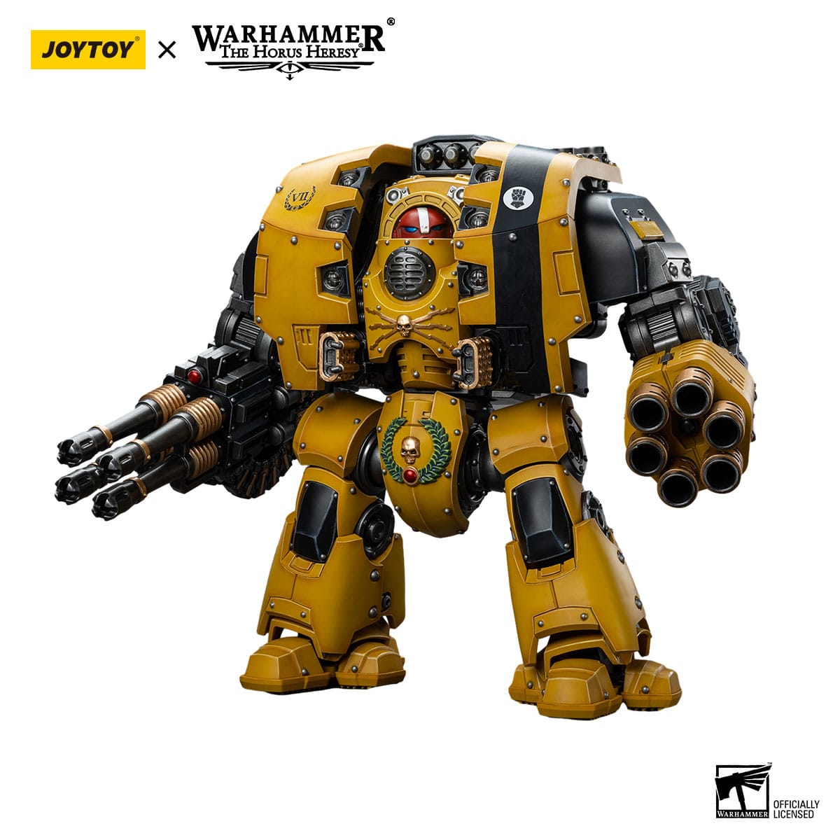 Warhammer 40k: Imperial Fists Leviathan Dreadnought with Cyclonic Melta Lance and Storm Cannon - 12 cm (The Horus Heresy)-Actionfiguren-JoyToy-Mighty Underground