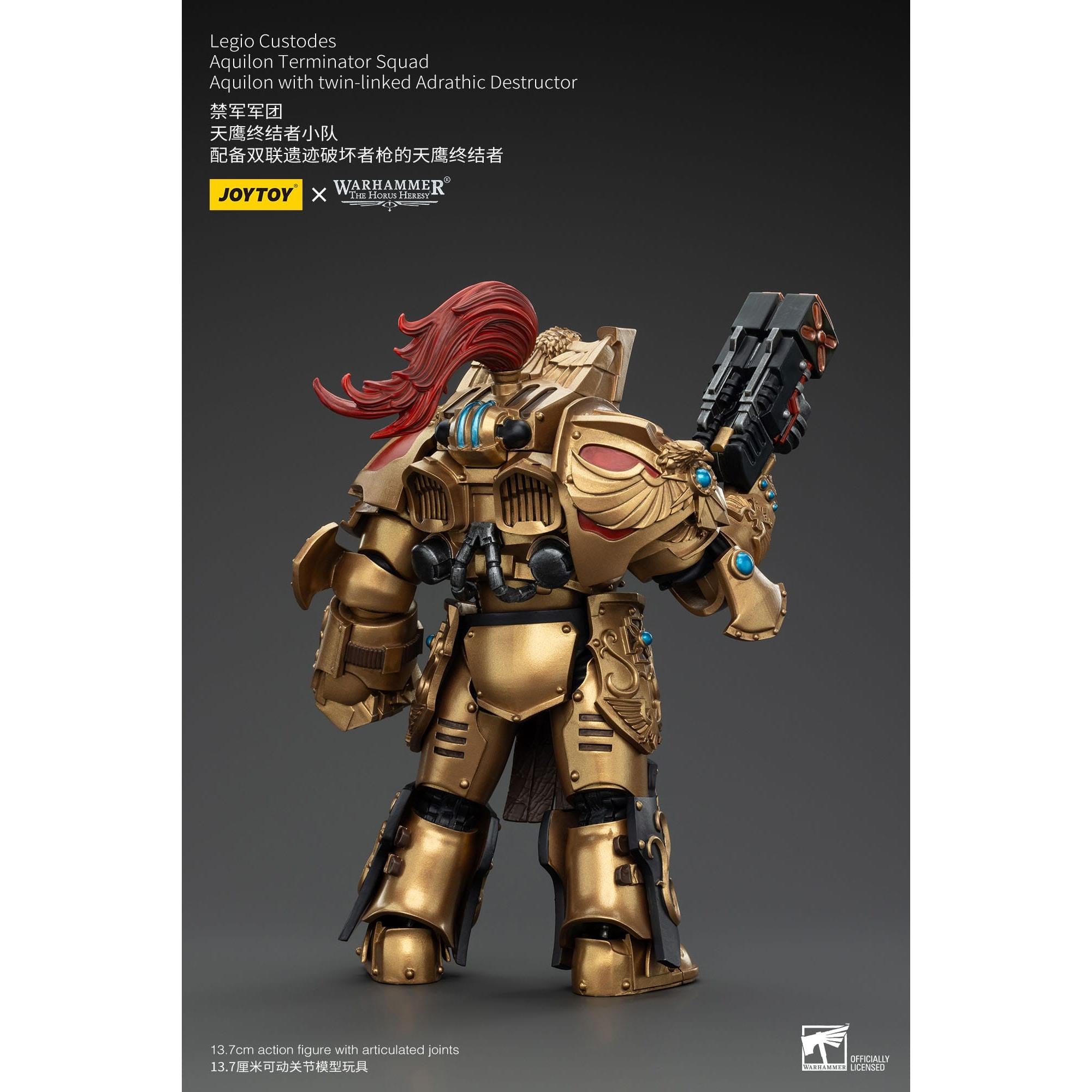 Warhammer 40k: Legio Custodes Aquilon Terminator Squad Aquilon with twin-linked Adrathic Destructor (The Horus Heresy)-Actionfiguren-JoyToy-Mighty Underground