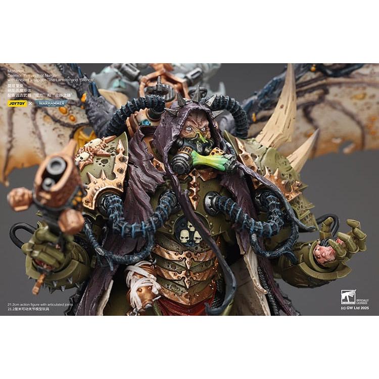 Warhammer 40k: Mortarion Daemon Primarch of Nurgle with Ancient weapons The Lantern and Silence-Actionfiguren-JoyToy-Mighty Underground