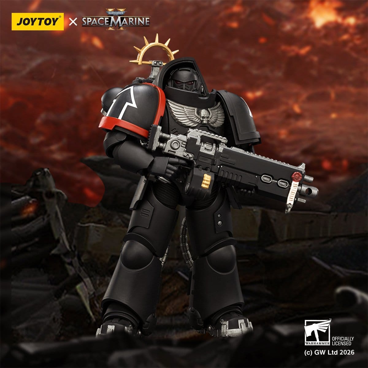 Warhammer 40k: Raven Guard Heavy Intercessor (Game Edition, Spacemarine 2)-Actionfiguren-JoyToy-Mighty Underground