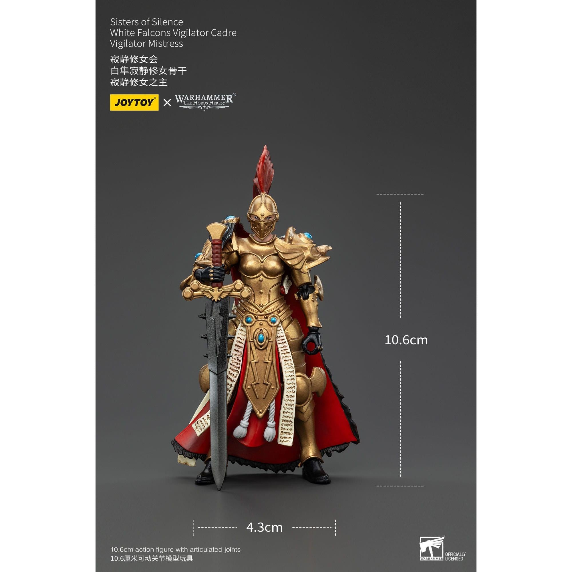 Warhammer 40k: Sisters of Silence White Falcons Vigilator Cadre Vigilator Mistress (The Horus Heresy)-Actionfiguren-JoyToy-Mighty Underground