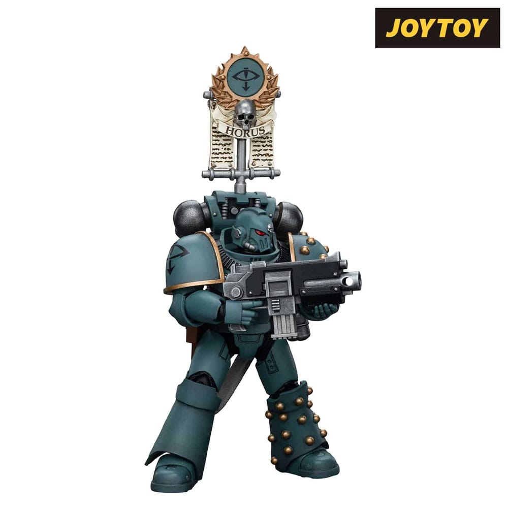 Warhammer 40k: Sons of Horus MKIV Tactical Squad Legionary with Legion Vexilla (The Horus Heresy)-Actionfiguren-JoyToy-Mighty Underground