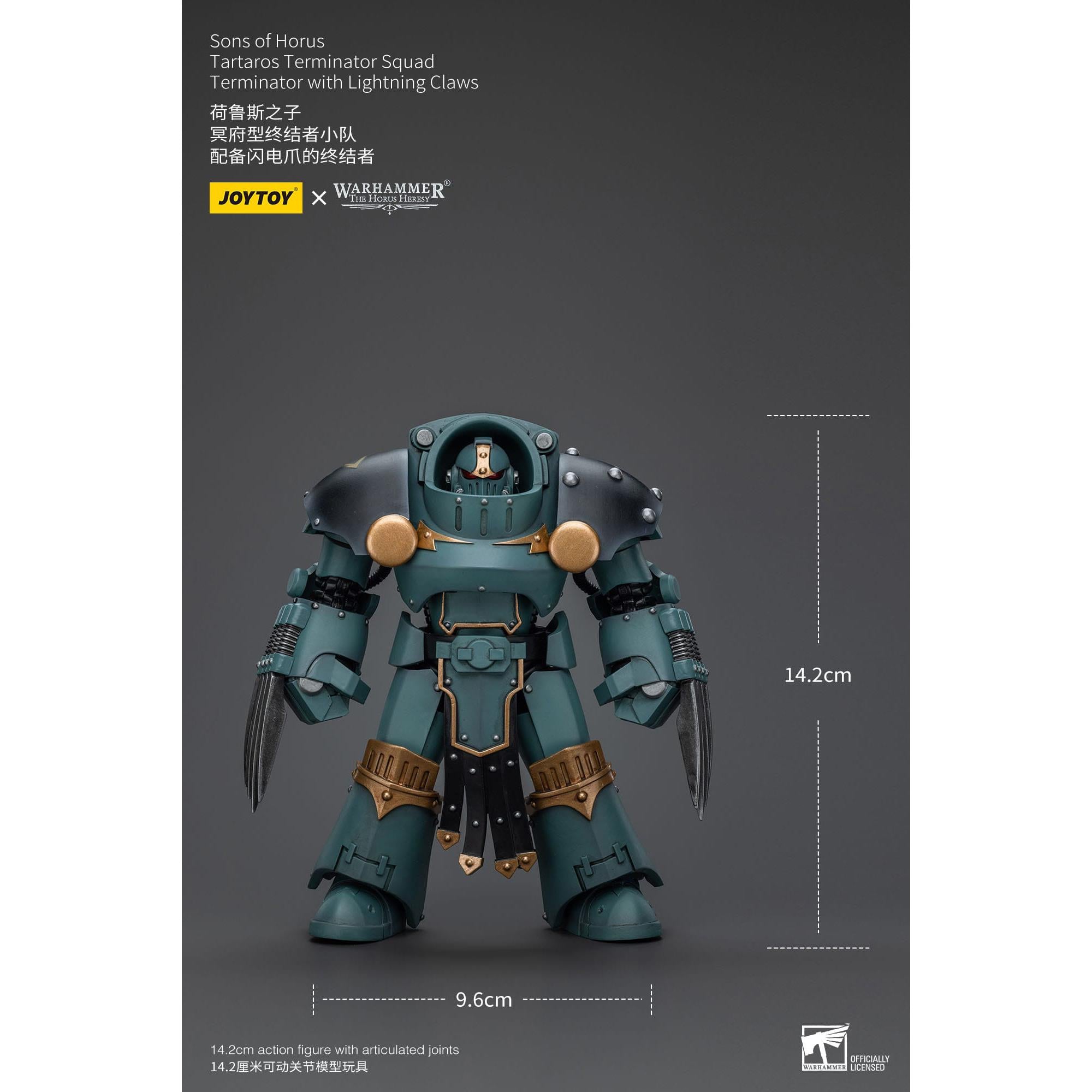 Warhammer 40k: Sons of Horus Tartaros Terminator Squad Terminator With Lightning Claws (The Horus Heresy)-Actionfiguren-JoyToy-Mighty Underground