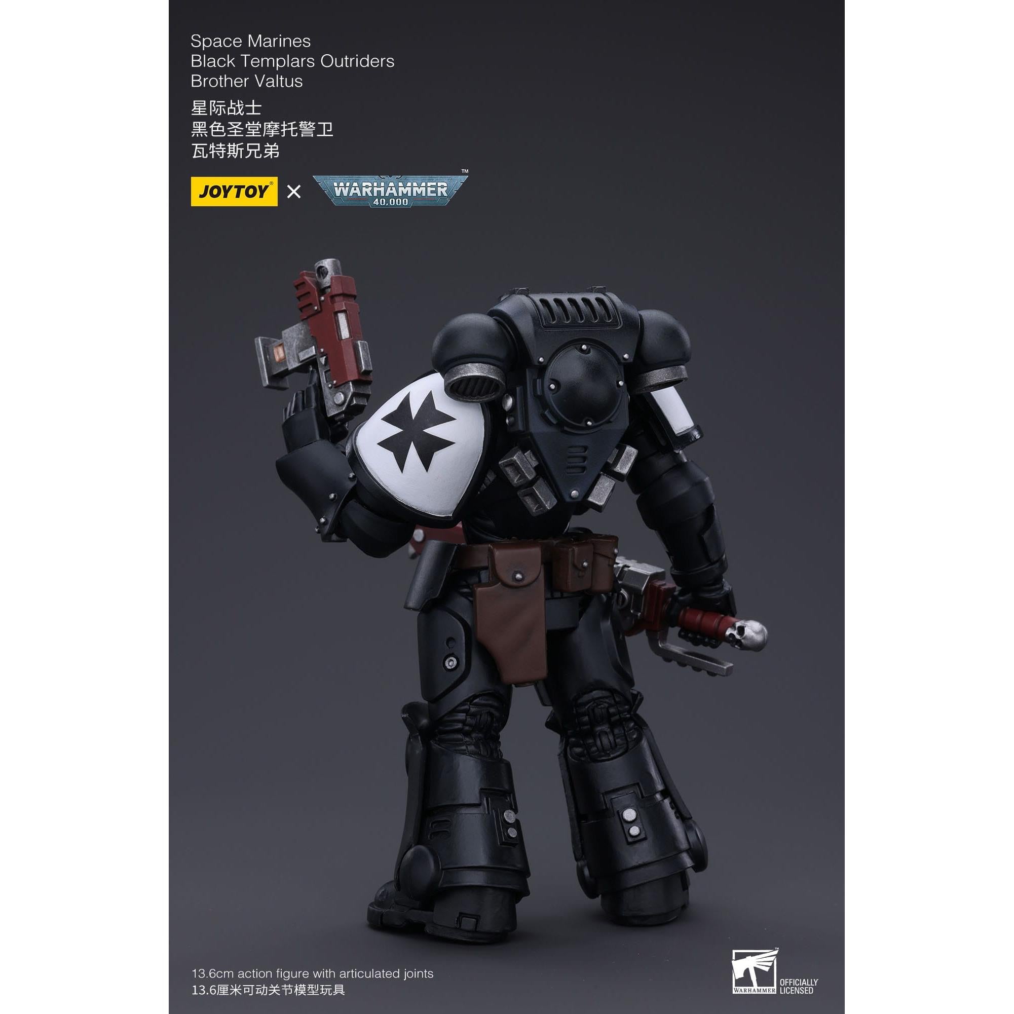 Warhammer 40k: Space Marines Black Templars Outriders Brother Valtus-Actionfiguren-JoyToy-Mighty Underground