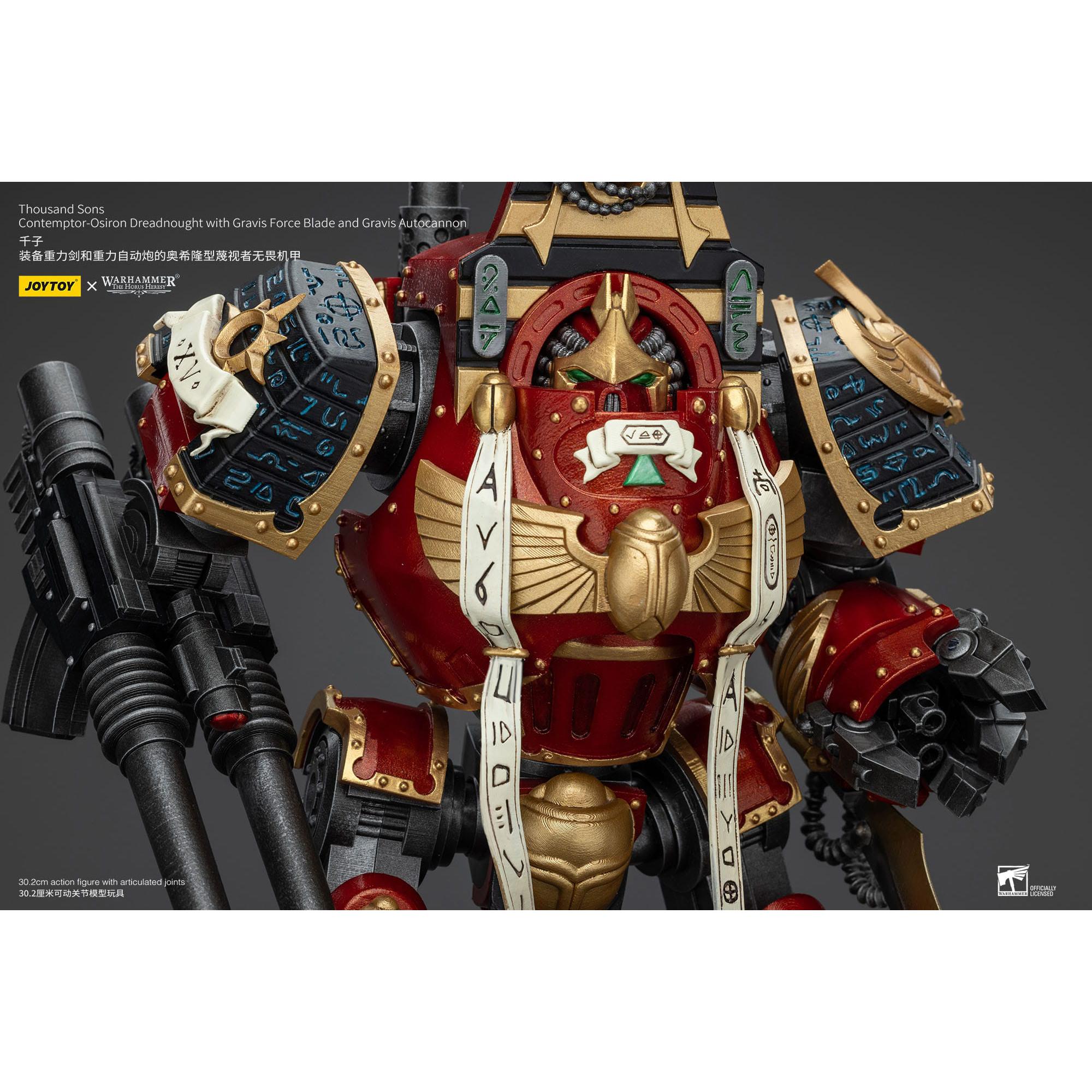 Warhammer 40k: Thousand Sons Contemptor-Osiron Dreadnought with Gravis Force Blade And Gravis Autocannon (The Horus Heresy)-Actionfiguren-JoyToy-Mighty Underground