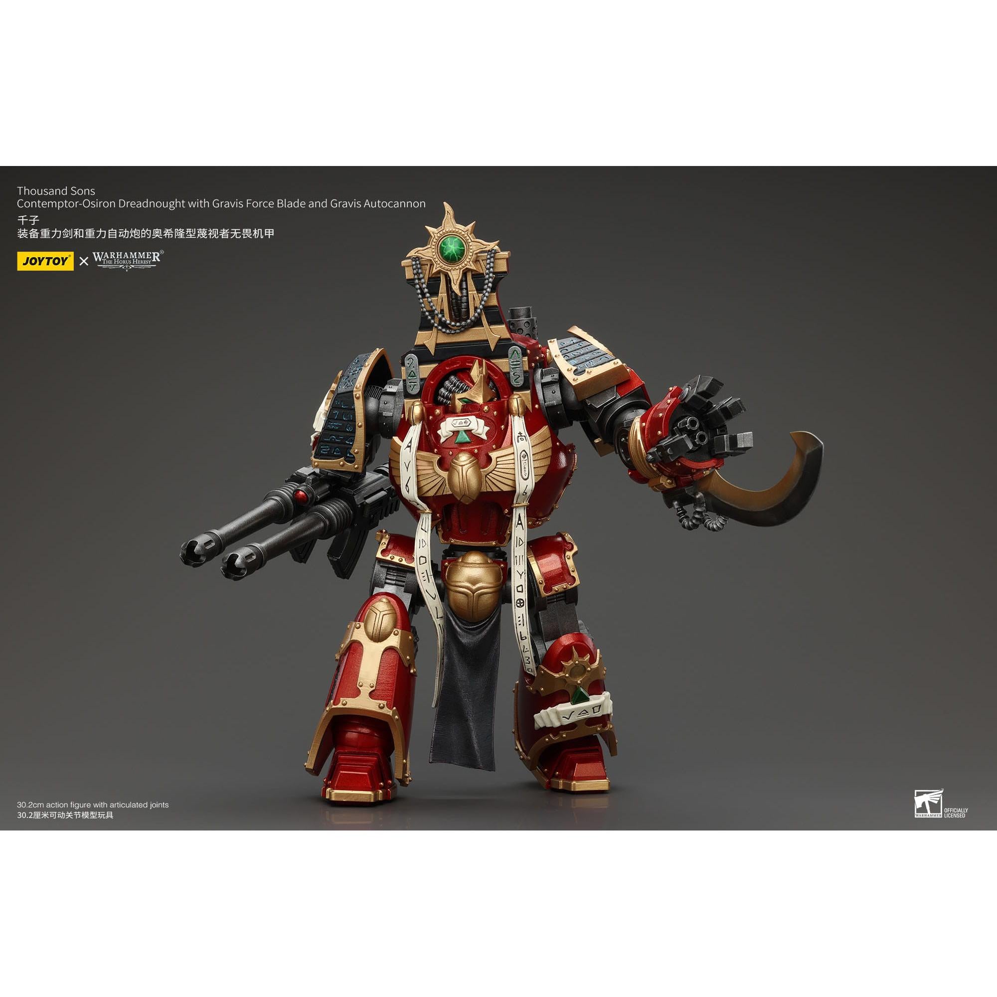 Warhammer 40k: Thousand Sons Contemptor-Osiron Dreadnought with Gravis Force Blade And Gravis Autocannon (The Horus Heresy)-Actionfiguren-JoyToy-Mighty Underground