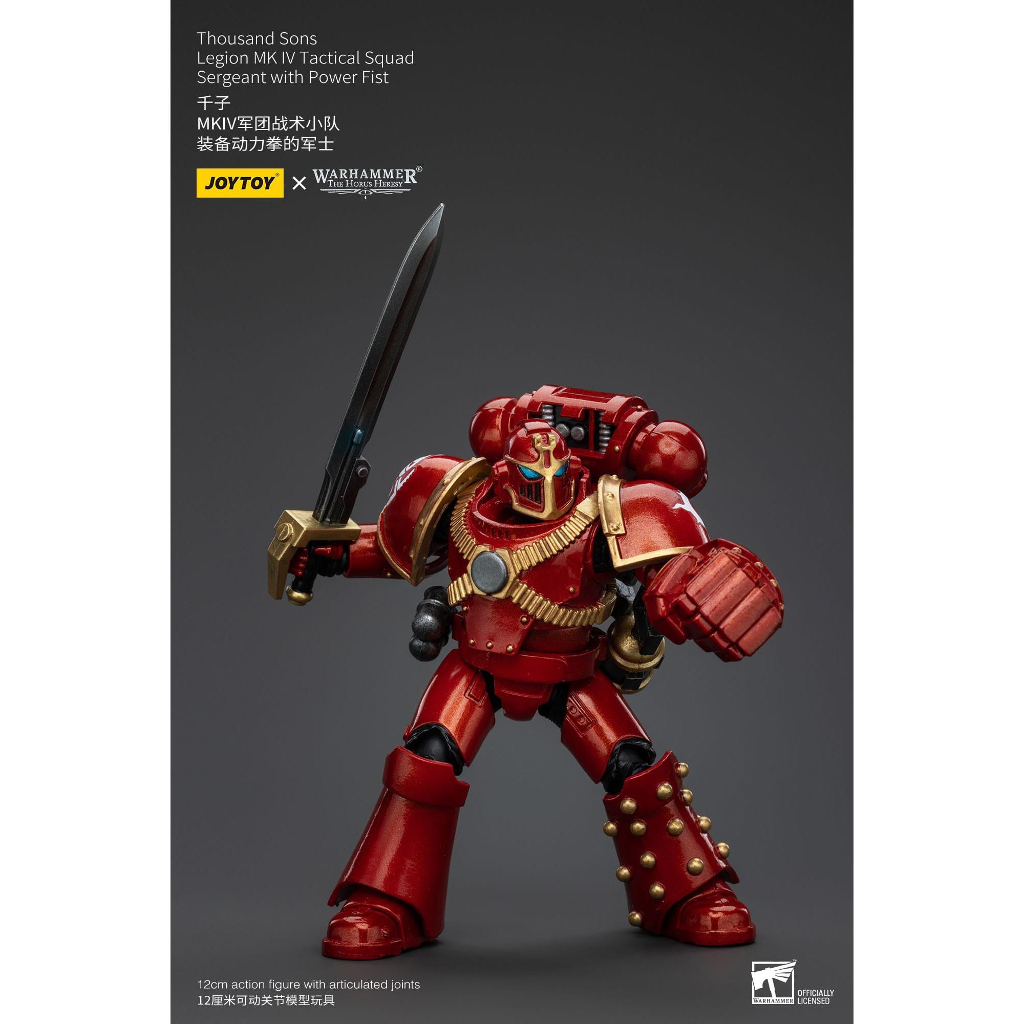 Warhammer 40k: Thousand Sons Legion MK IV Tactical Squad Sergeant with Power Fist (The Horus Heresy)-Actionfiguren-JoyToy-Mighty Underground