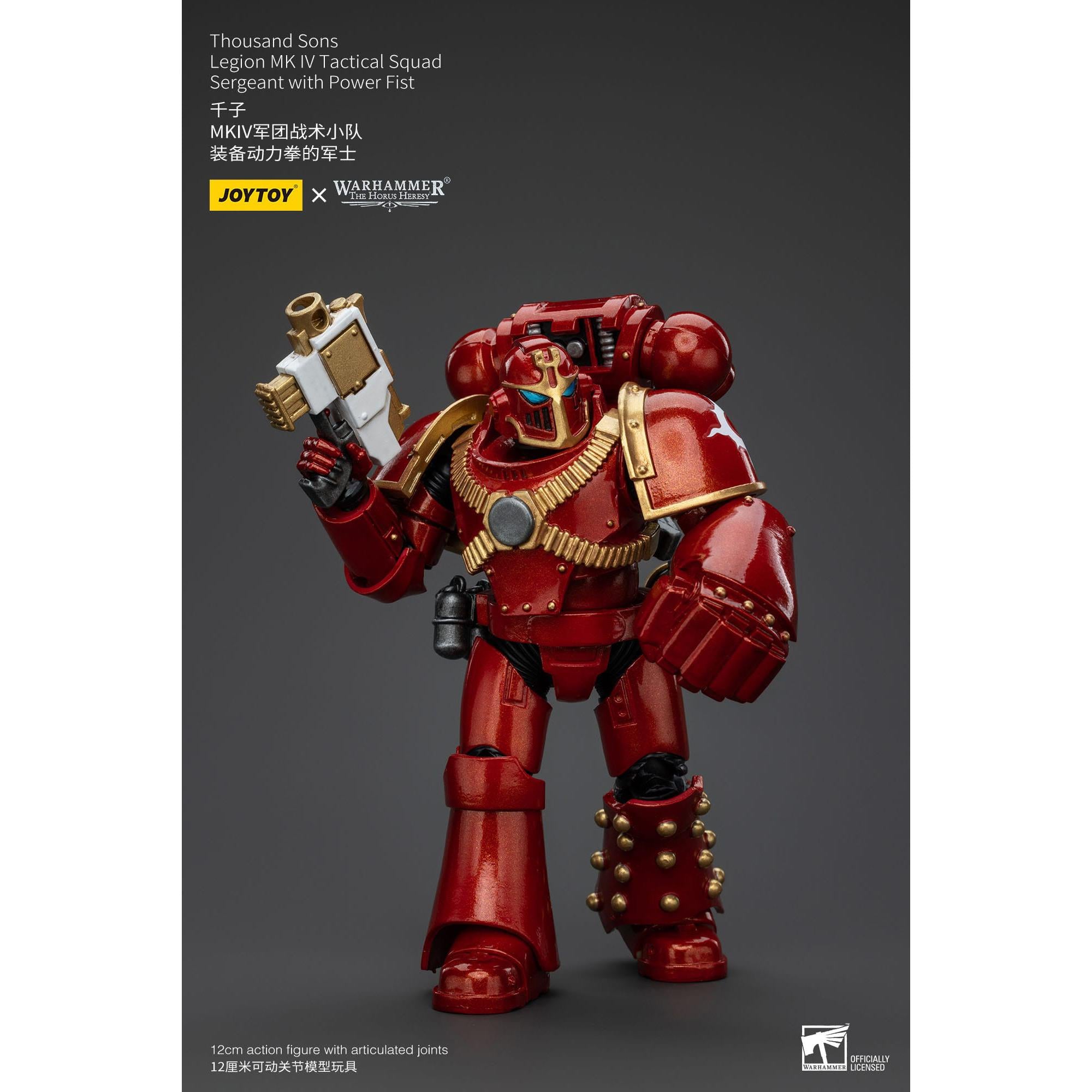 Warhammer 40k: Thousand Sons Legion MK IV Tactical Squad Sergeant with Power Fist (The Horus Heresy)-Actionfiguren-JoyToy-Mighty Underground