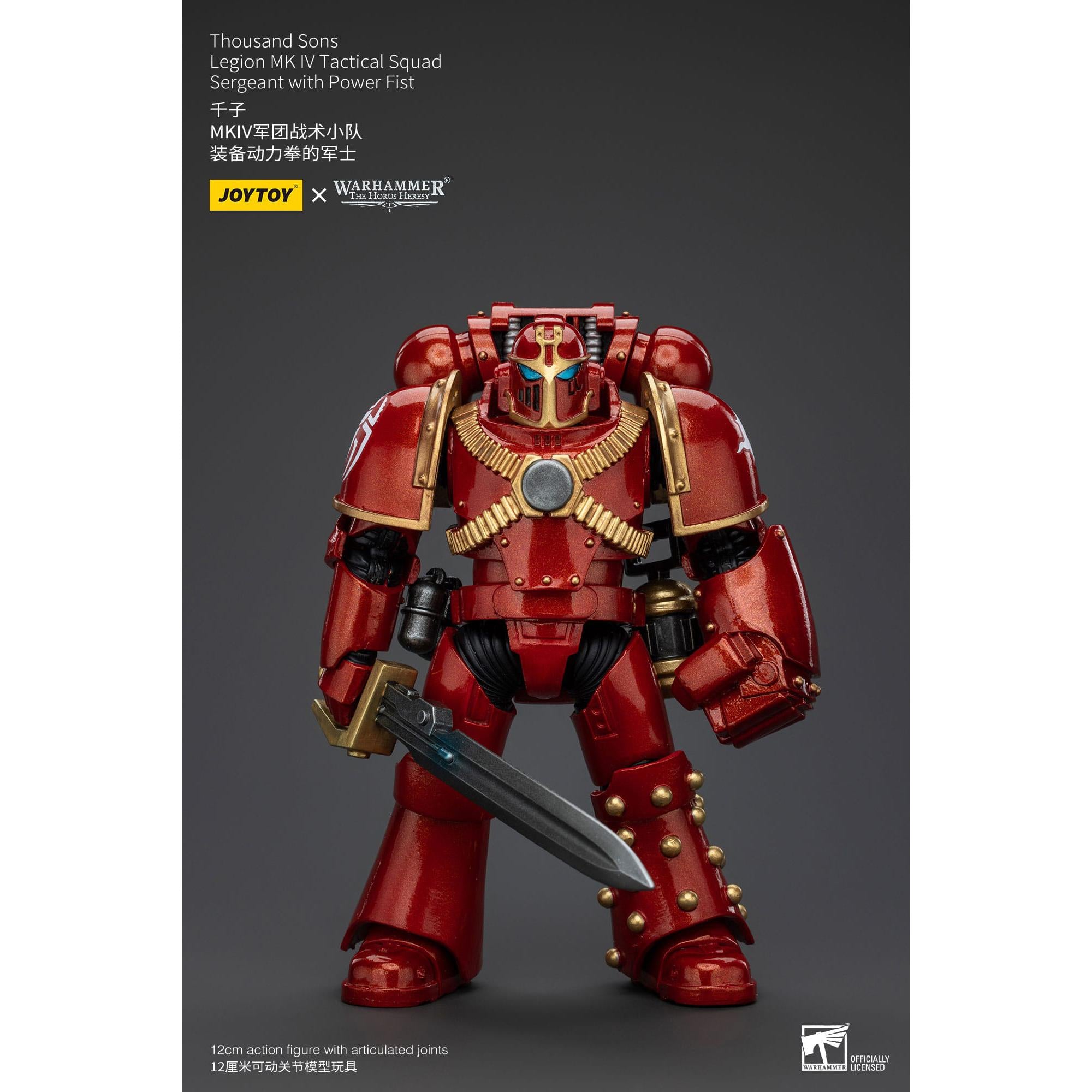 Warhammer 40k: Thousand Sons Legion MK IV Tactical Squad Sergeant with Power Fist (The Horus Heresy)-Actionfiguren-JoyToy-Mighty Underground