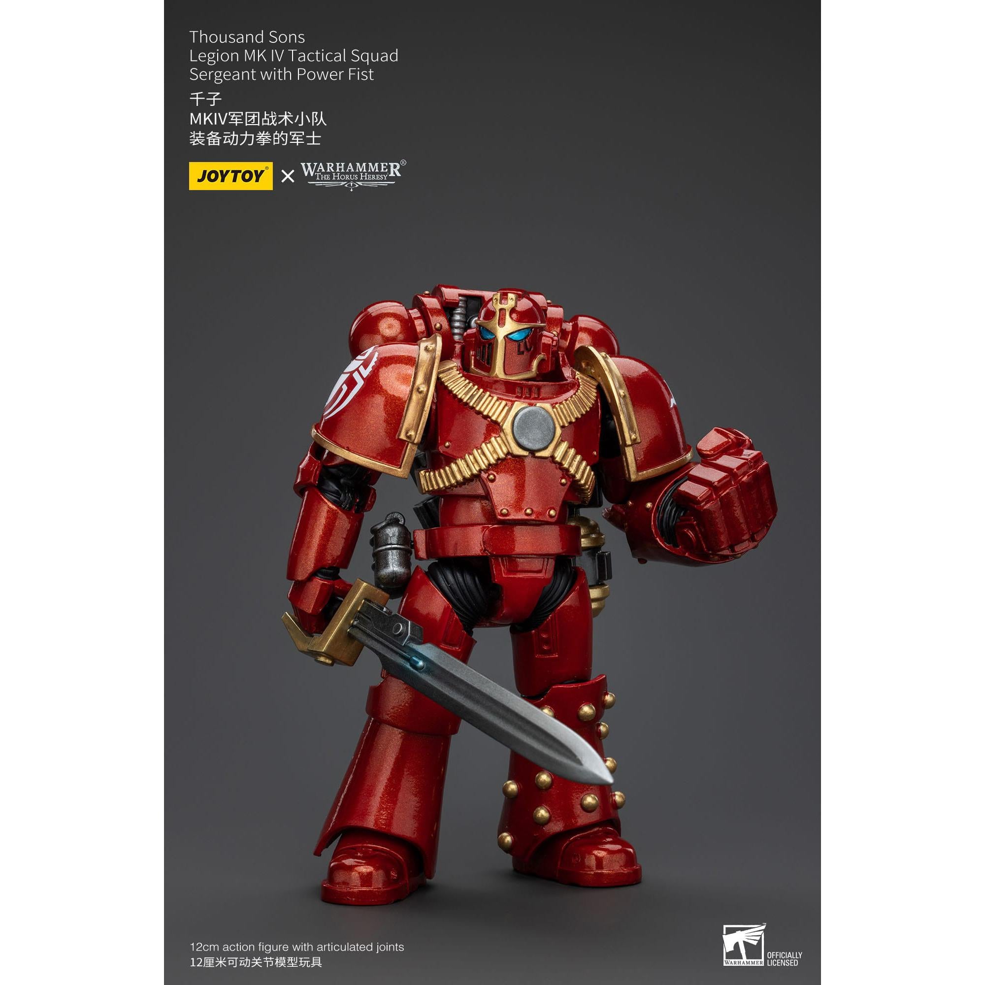 Warhammer 40k: Thousand Sons Legion MK IV Tactical Squad Sergeant with Power Fist (The Horus Heresy)-Actionfiguren-JoyToy-Mighty Underground