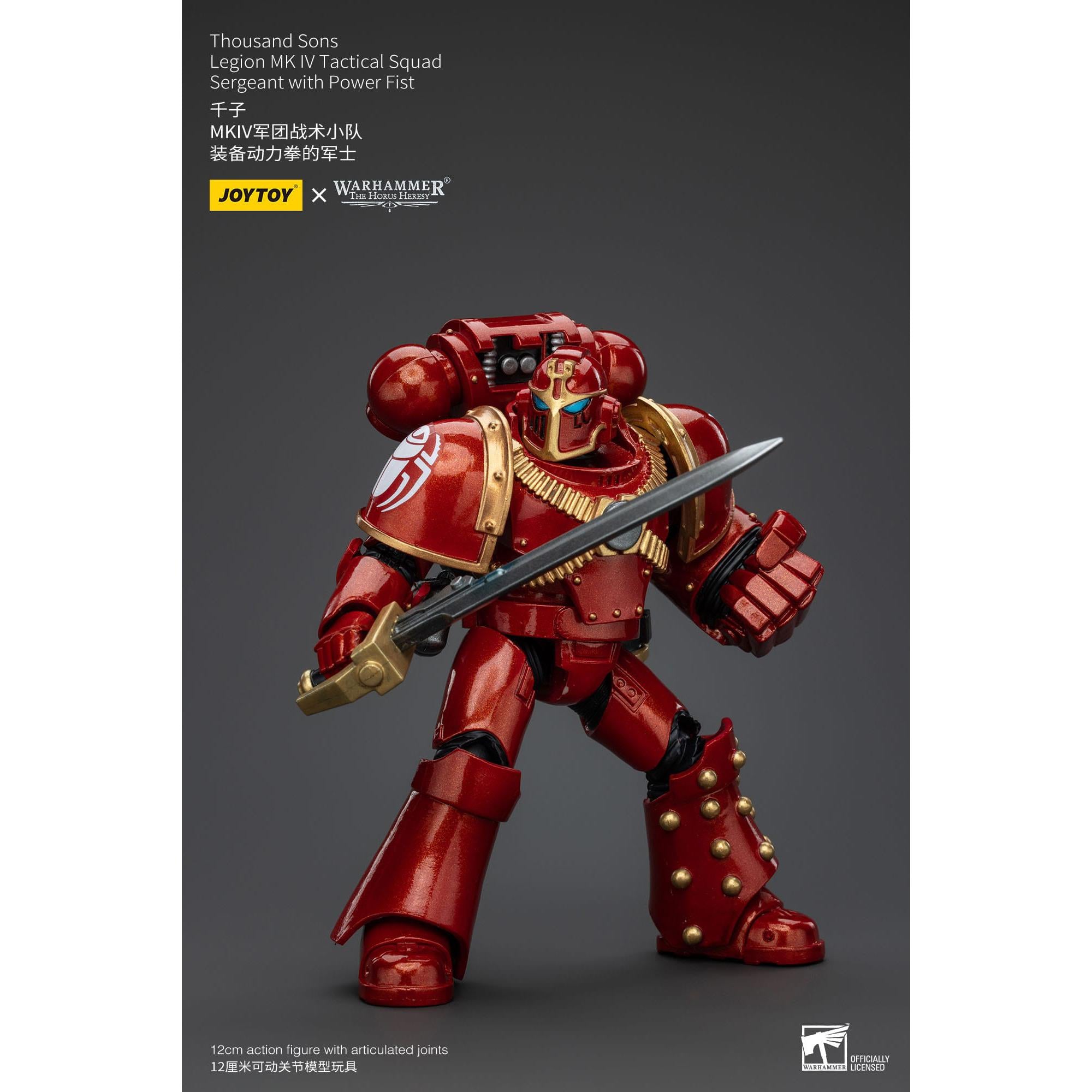 Warhammer 40k: Thousand Sons Legion MK IV Tactical Squad Sergeant with Power Fist (The Horus Heresy)-Actionfiguren-JoyToy-Mighty Underground