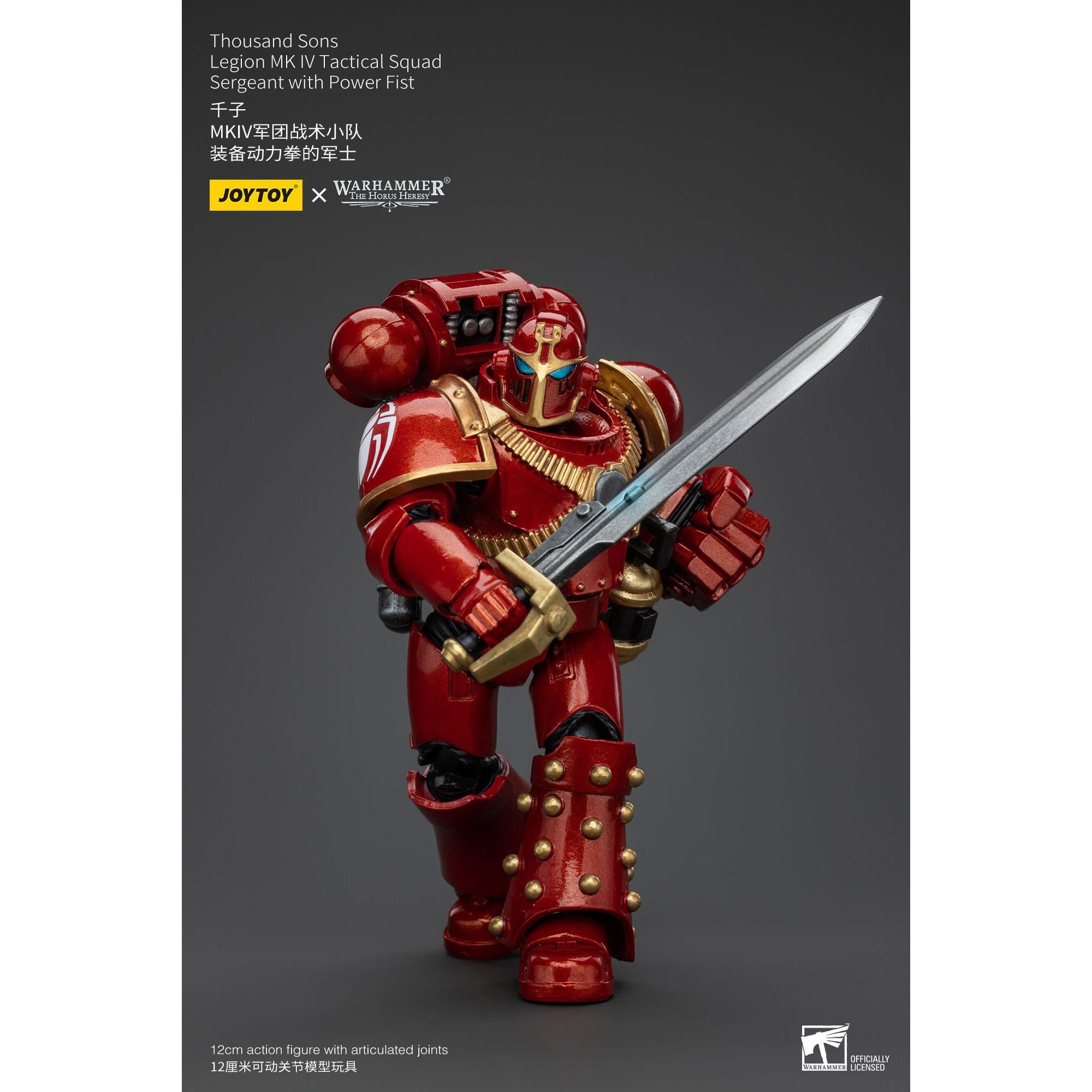 Warhammer 40k: Thousand Sons Legion MK IV Tactical Squad Sergeant with Power Fist (The Horus Heresy)-Actionfiguren-JoyToy-Mighty Underground