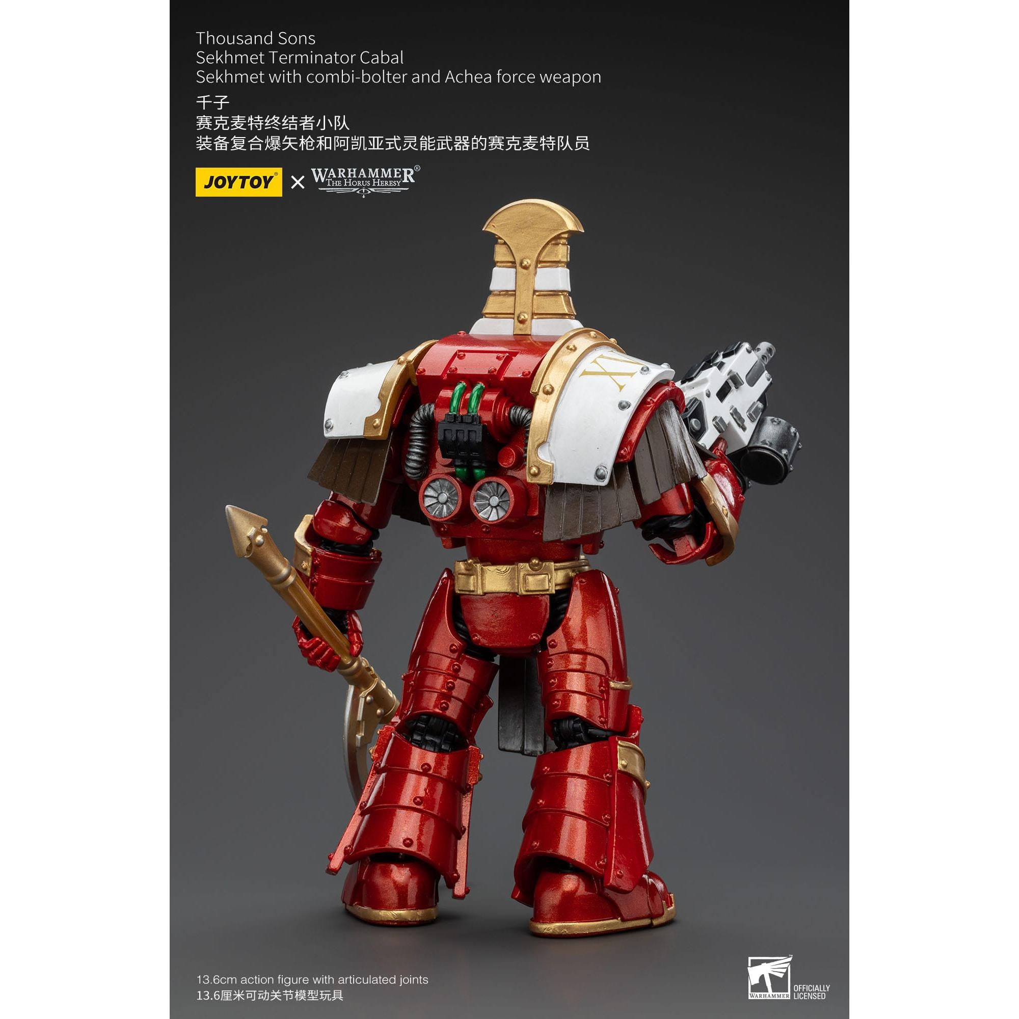 Warhammer 40k: Thousand Sons Sekhmet Terminator Cabal Sekhmet with Combi-Bolter and Achea Force Weapon (The Horus Heresy)-Actionfiguren-JoyToy-Mighty Underground