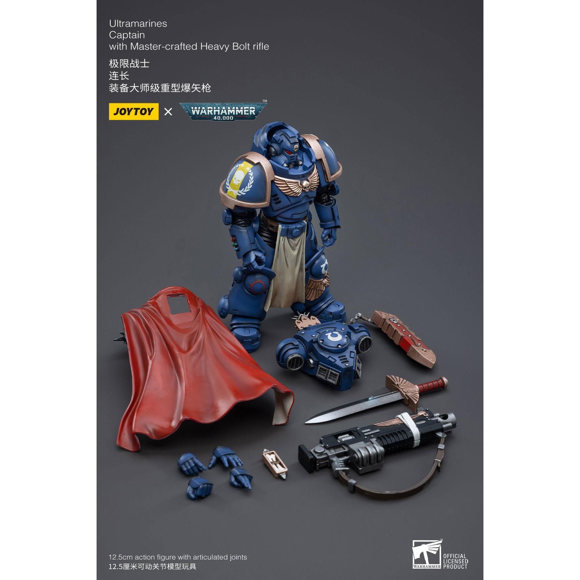 Warhammer 40k: Ultramarines Captain with Master-Crafted Heavy Bolt Rifle-Actionfiguren-JoyToy-Mighty Underground