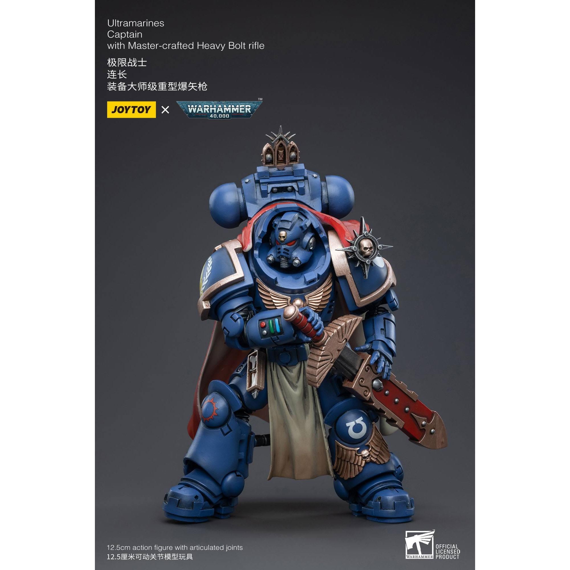 Warhammer 40k: Ultramarines Captain with Master-Crafted Heavy Bolt Rifle-Actionfiguren-JoyToy-Mighty Underground