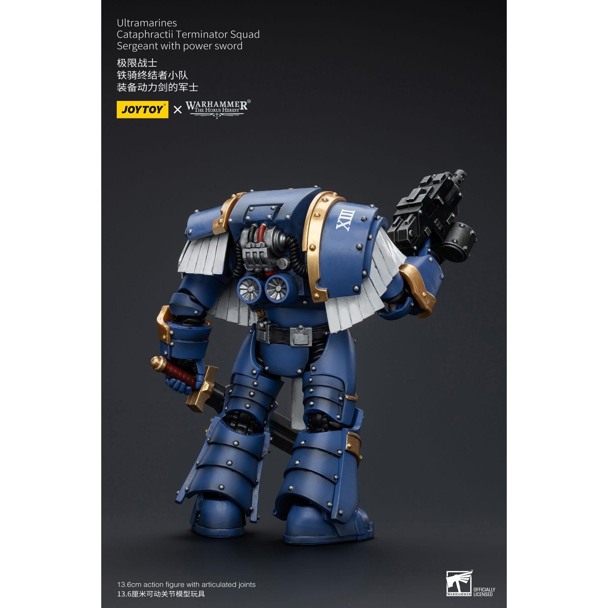 Warhammer 40k: Ultramarines Cataphractii Terminator Squad Sergeant with Power Sword (The Horus Heresy)-Actionfiguren-JoyToy-Mighty Underground