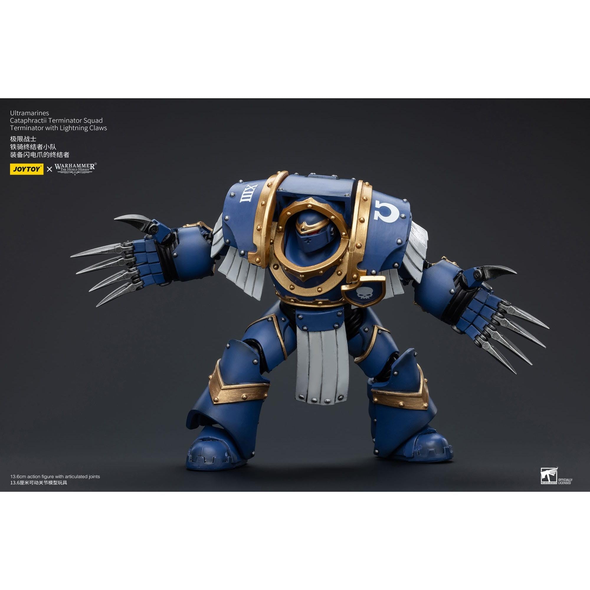Warhammer 40k: Ultramarines Cataphractii Terminator Squad Terminator with Lightning Claws (The Horus Heresy)-Actionfiguren-JoyToy-Mighty Underground