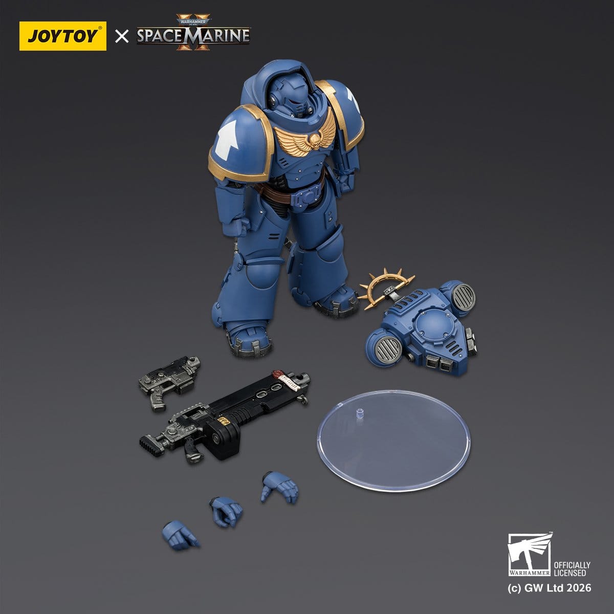 Warhammer 40k: Ultramarines Heavy Intercessor (Game Edition, Spacemarine 2)-Actionfiguren-JoyToy-Mighty Underground