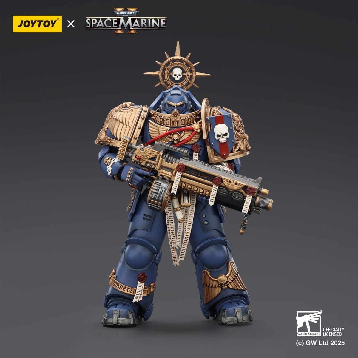 Warhammer 40k: Ultramarines Heavy Relic Primus Armor with Heavy Relic Bolt Rifle (Space Marine 2)-Actionfiguren-JoyToy-Mighty Underground