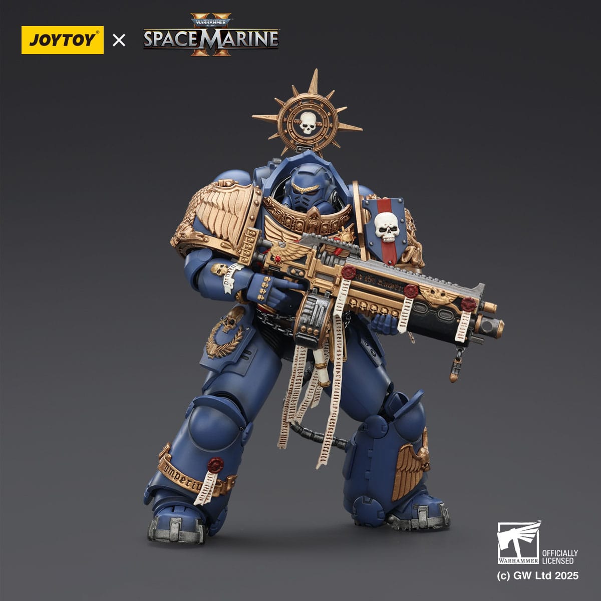 Warhammer 40k: Ultramarines Heavy Relic Primus Armor with Heavy Relic Bolt Rifle (Space Marine 2)-Actionfiguren-JoyToy-Mighty Underground