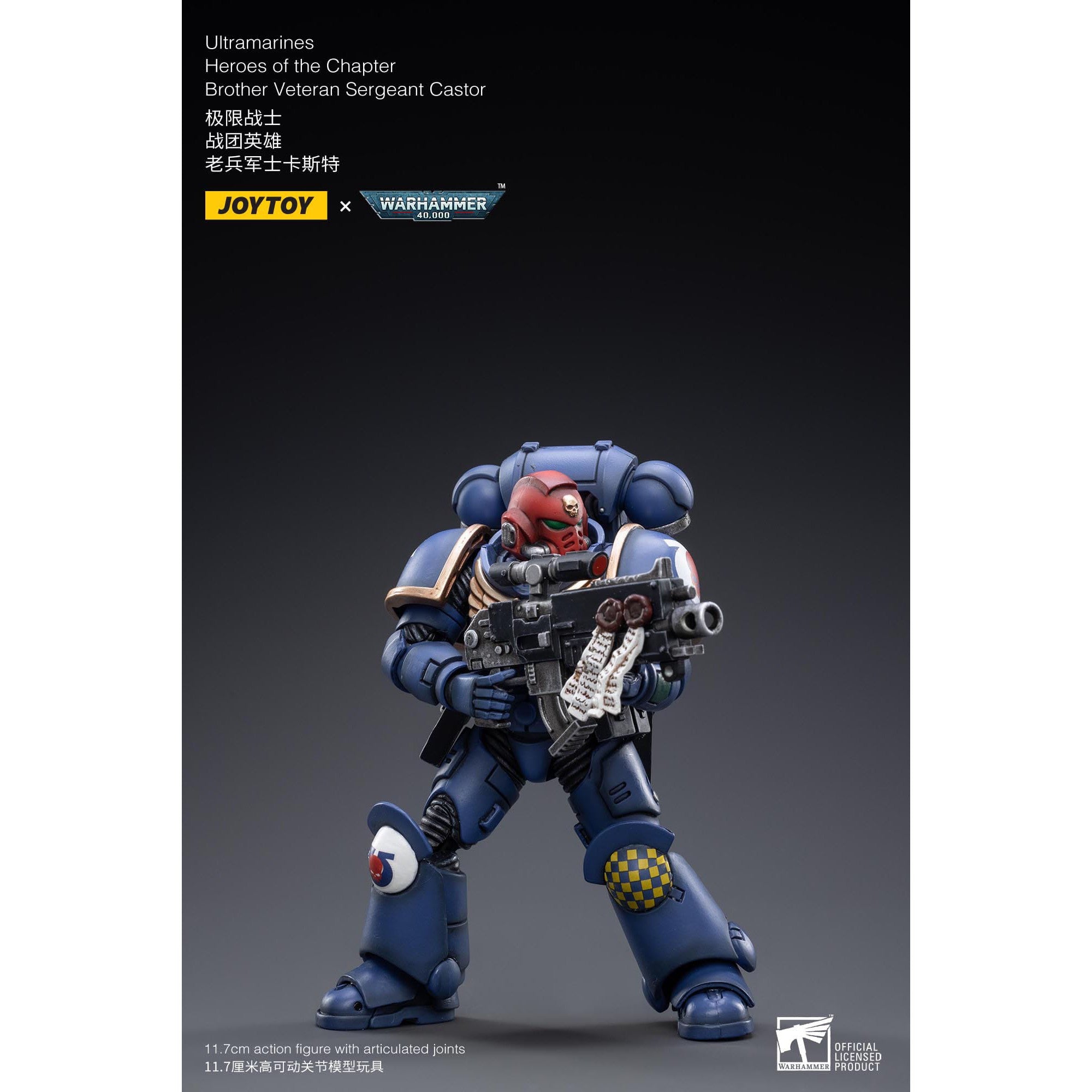 Warhammer 40k: Ultramarines Heroes of the Chapter Brother Veteran Sergeant Castor - 12 cm-Actionfiguren-JoyToy-Mighty Underground