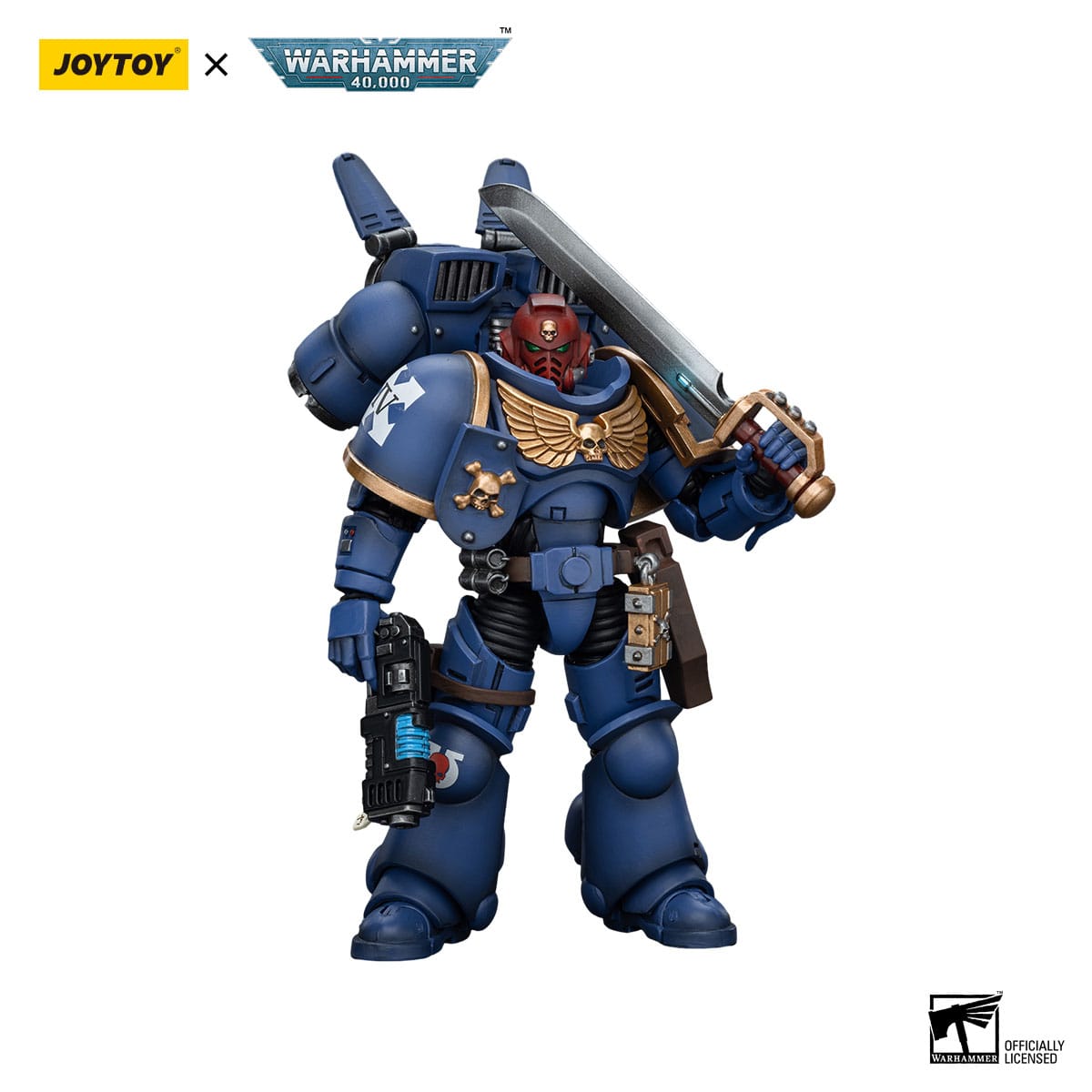 Warhammer 40k: Ultramarines Jump Pack Intercessors Sergeant With Plasma Pistol And Power Sword - 12 cm-Actionfiguren-JoyToy-Mighty Underground