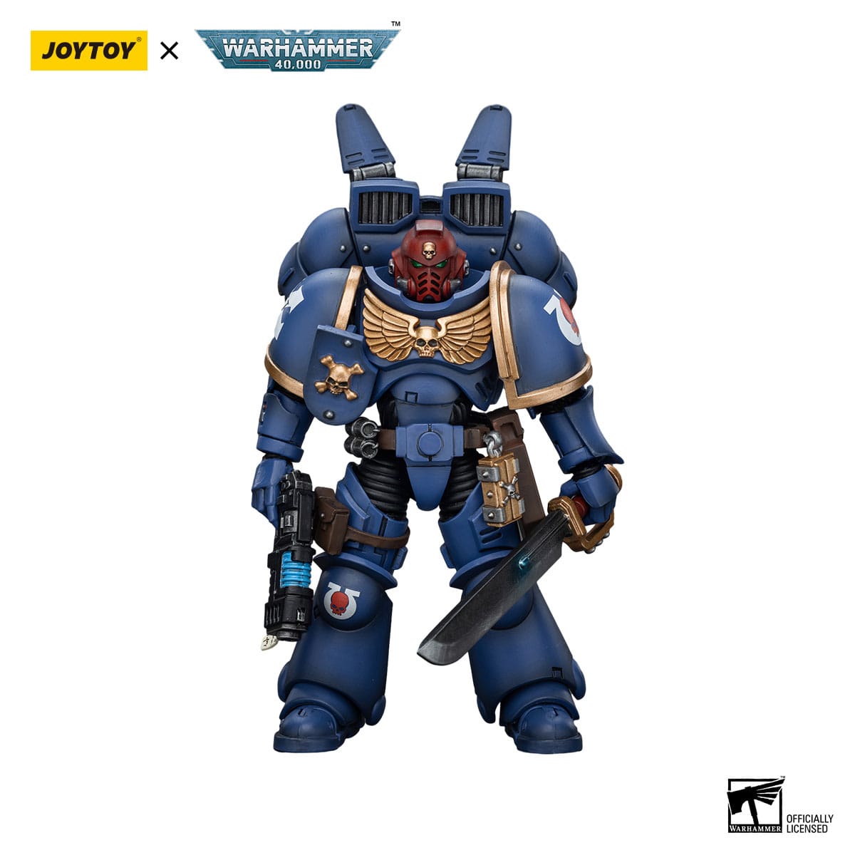 Warhammer 40k: Ultramarines Jump Pack Intercessors Sergeant With Plasma Pistol And Power Sword - 12 cm-Actionfiguren-JoyToy-Mighty Underground