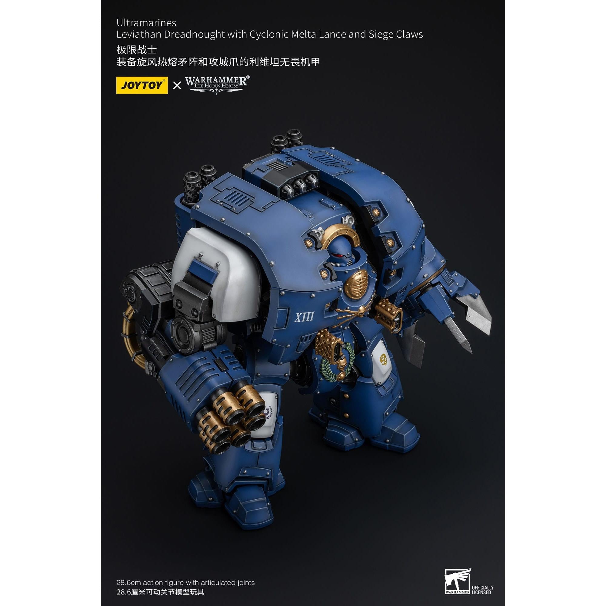 Warhammer 40k: Ultramarines Leviathan Dreadnought with Cyclonic Melta Lance And Siege Claws (The Horus Heresy)-Actionfiguren-JoyToy-Mighty Underground