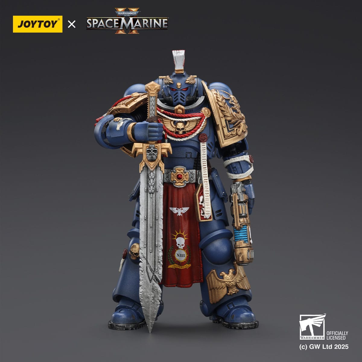 Warhammer 40k: Ultramarines Relic Primus Armour with Plasma Pistol and Combat Blade (Space Marine 2)-Actionfiguren-JoyToy-Mighty Underground