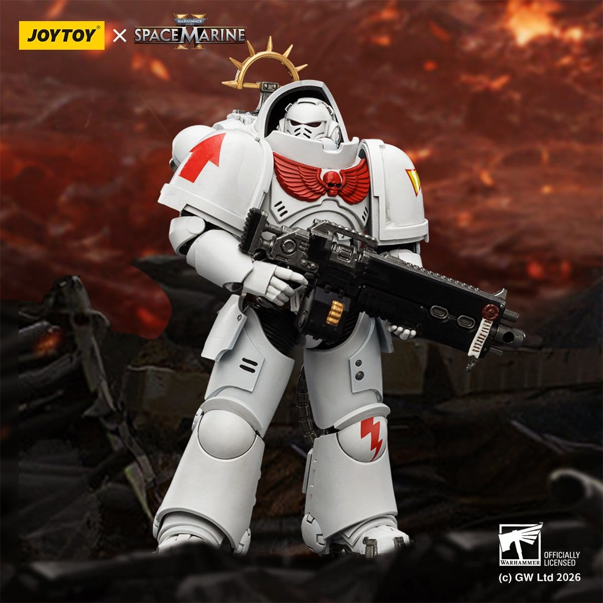 Warhammer 40k: White Scars Heavy Intercessor (Game Edition, Spacemarine 2)-Actionfiguren-JoyToy-Mighty Underground