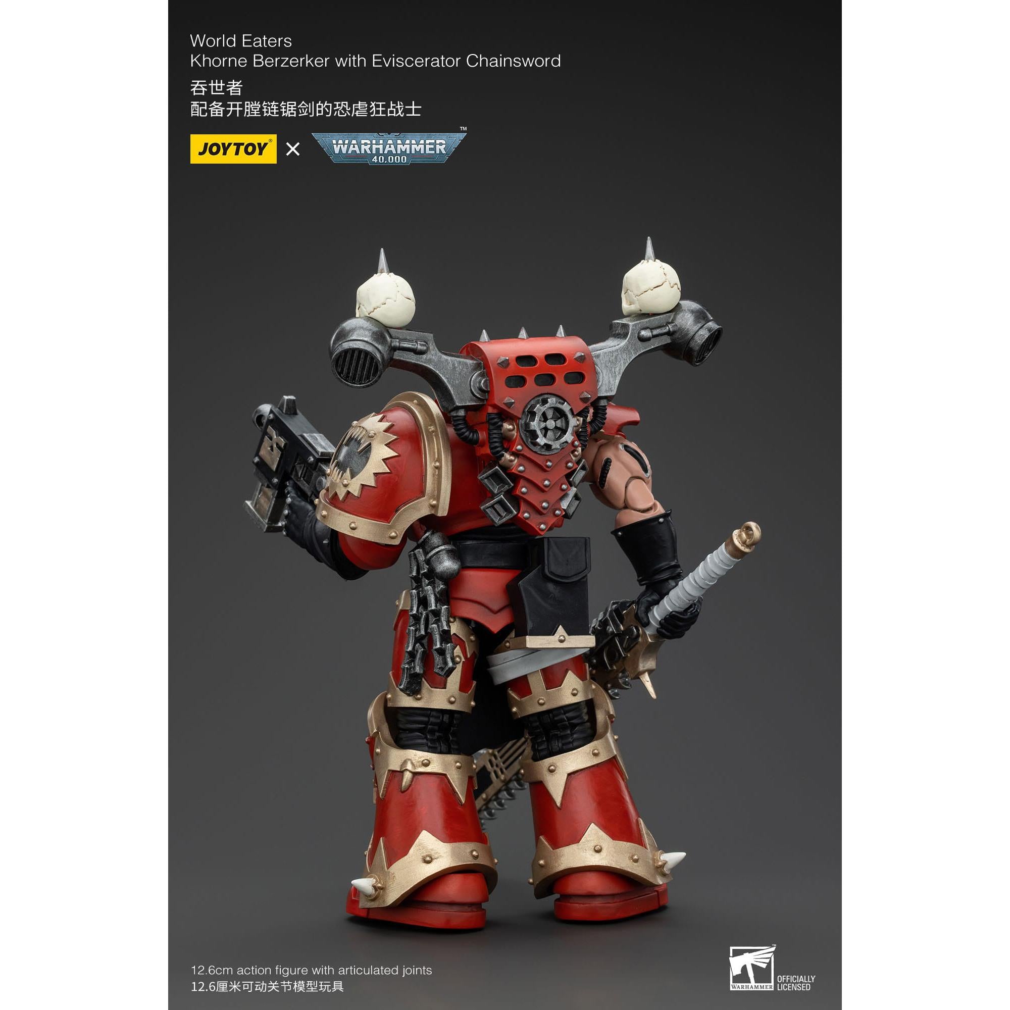 Warhammer 40k: World Eaters Khorne Berzerker with Eviscerator Chainsword - 13 cm-Actionfiguren-JoyToy-Mighty Underground