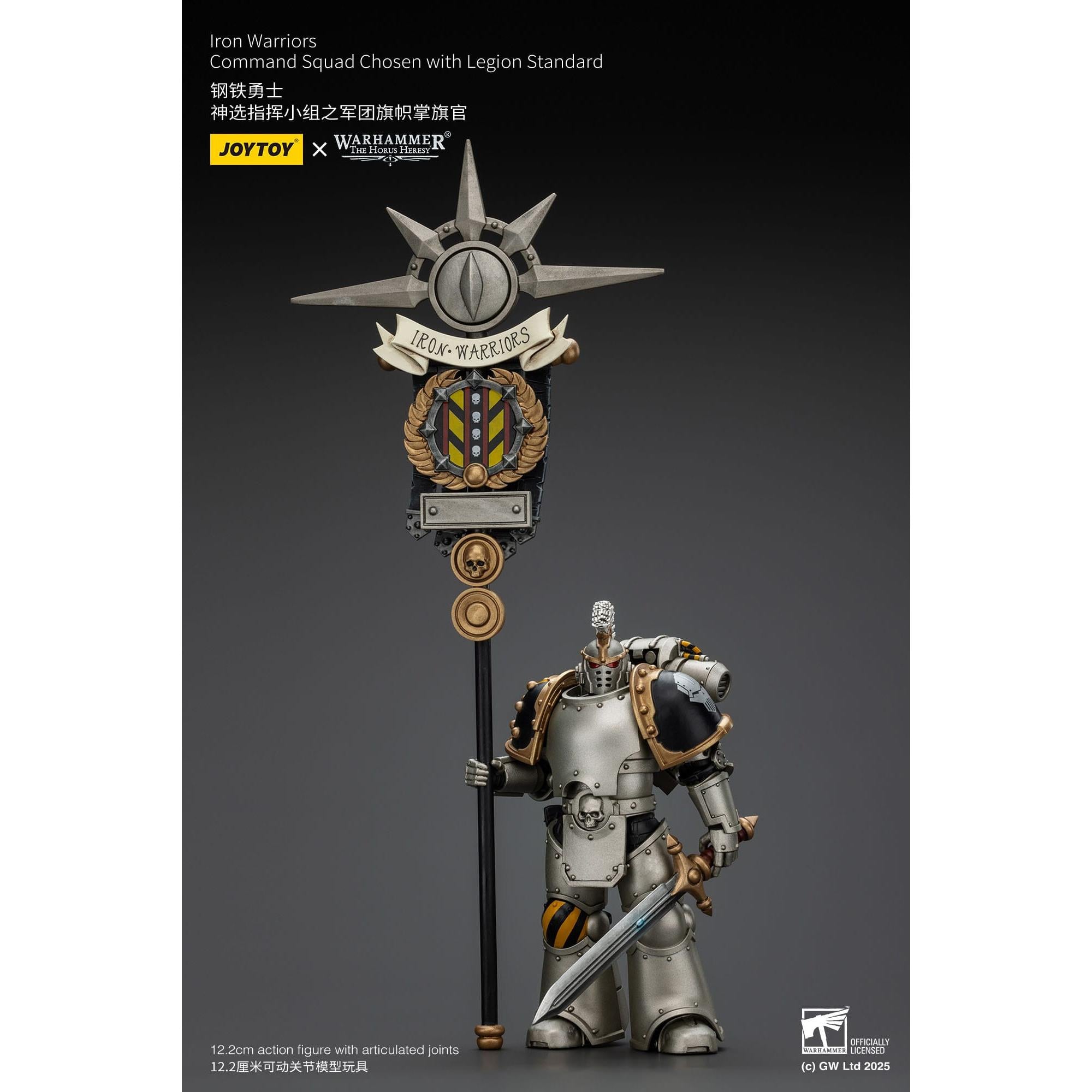 Warhammer 40k: lron Warriors Command Squad Chosen with Legion Standard (The Horus Heresy)-Actionfiguren-JoyToy-Mighty Underground
